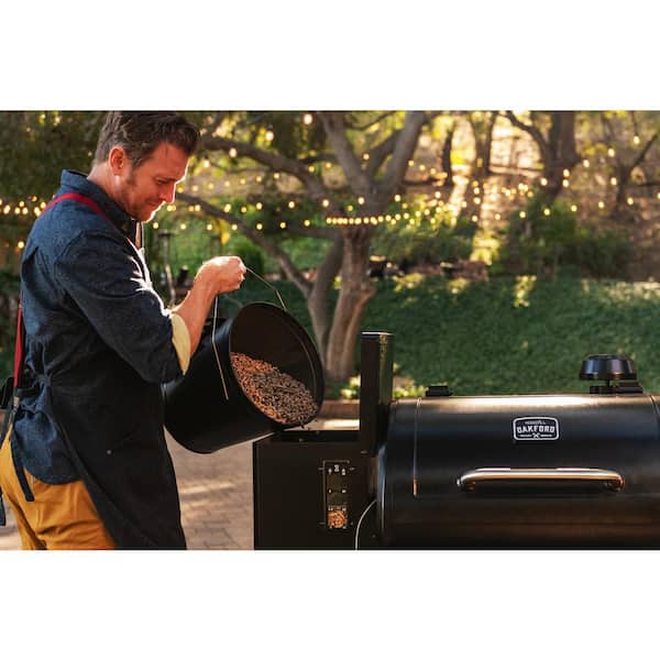 Oakford 1000 Wifi Pellet Grill Smoker in Black