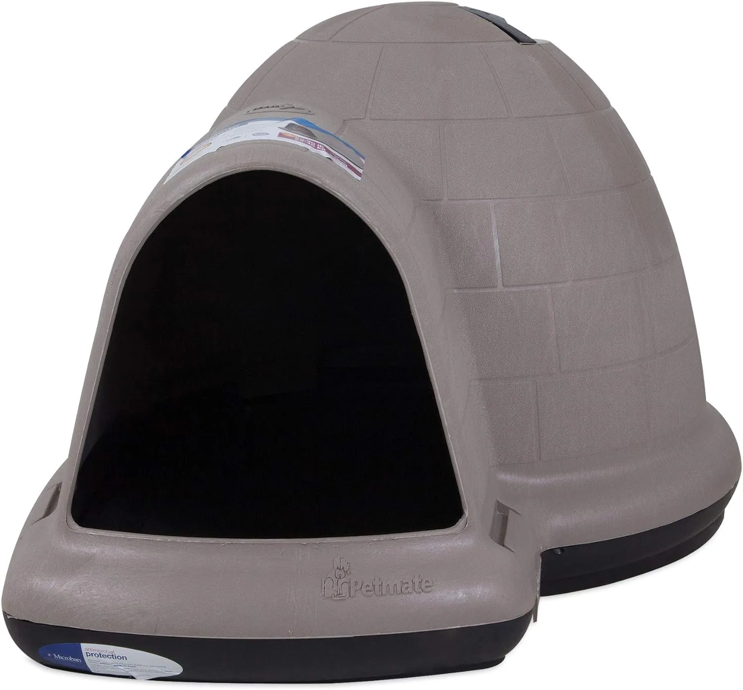 Petmate Indigo Dog House (Igloo Dog House. Made in USA with 90% Recycled Materials. All-Weather Protection Pet Shelter) for XL Dogs -90 to 125 pounds. Made in USA
