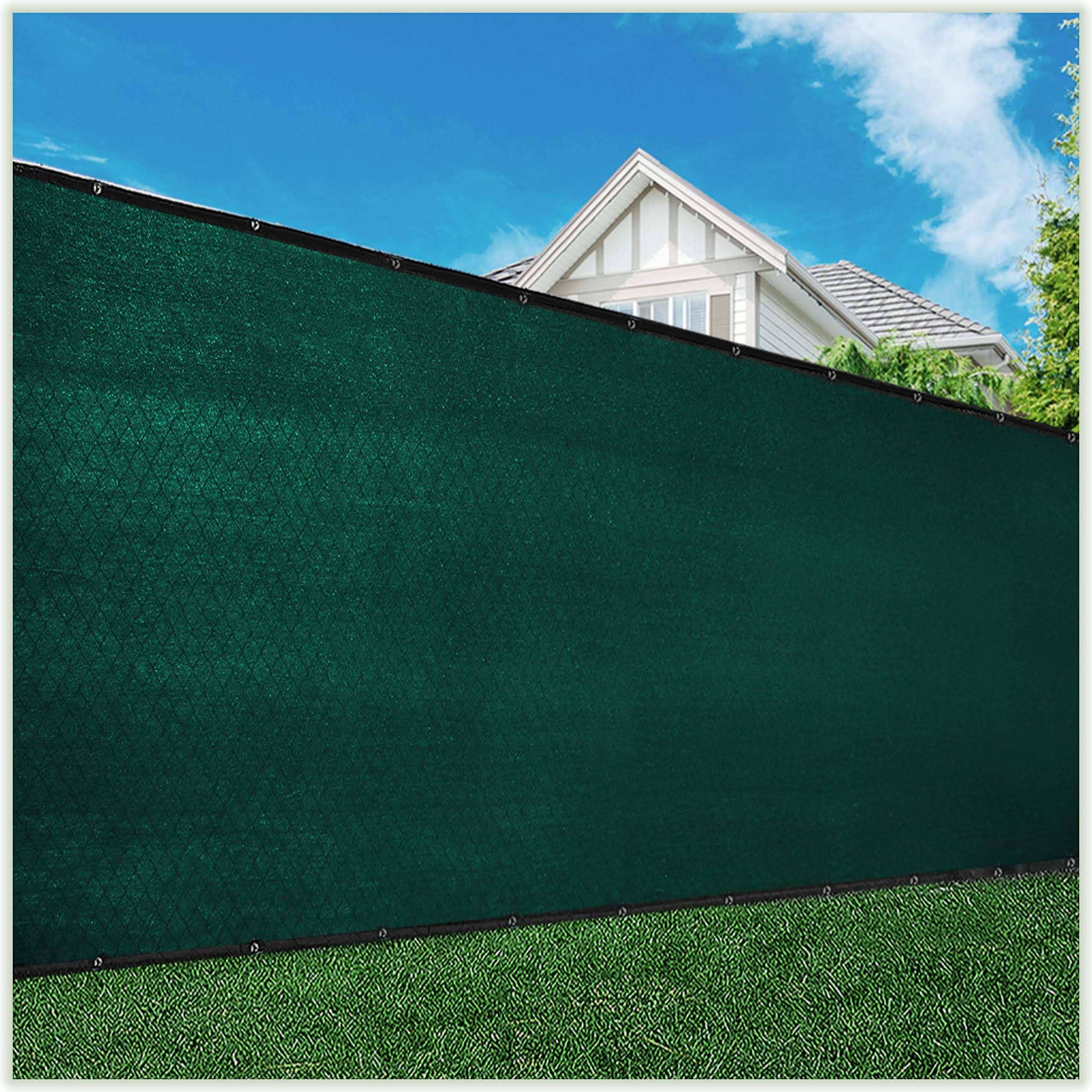 ColourTree 8' x 50' Fence Privacy Screen Windscreen Cover Fabric Shade Tarp Netting Mesh Cloth Green - Commercial Grade 170 GSM