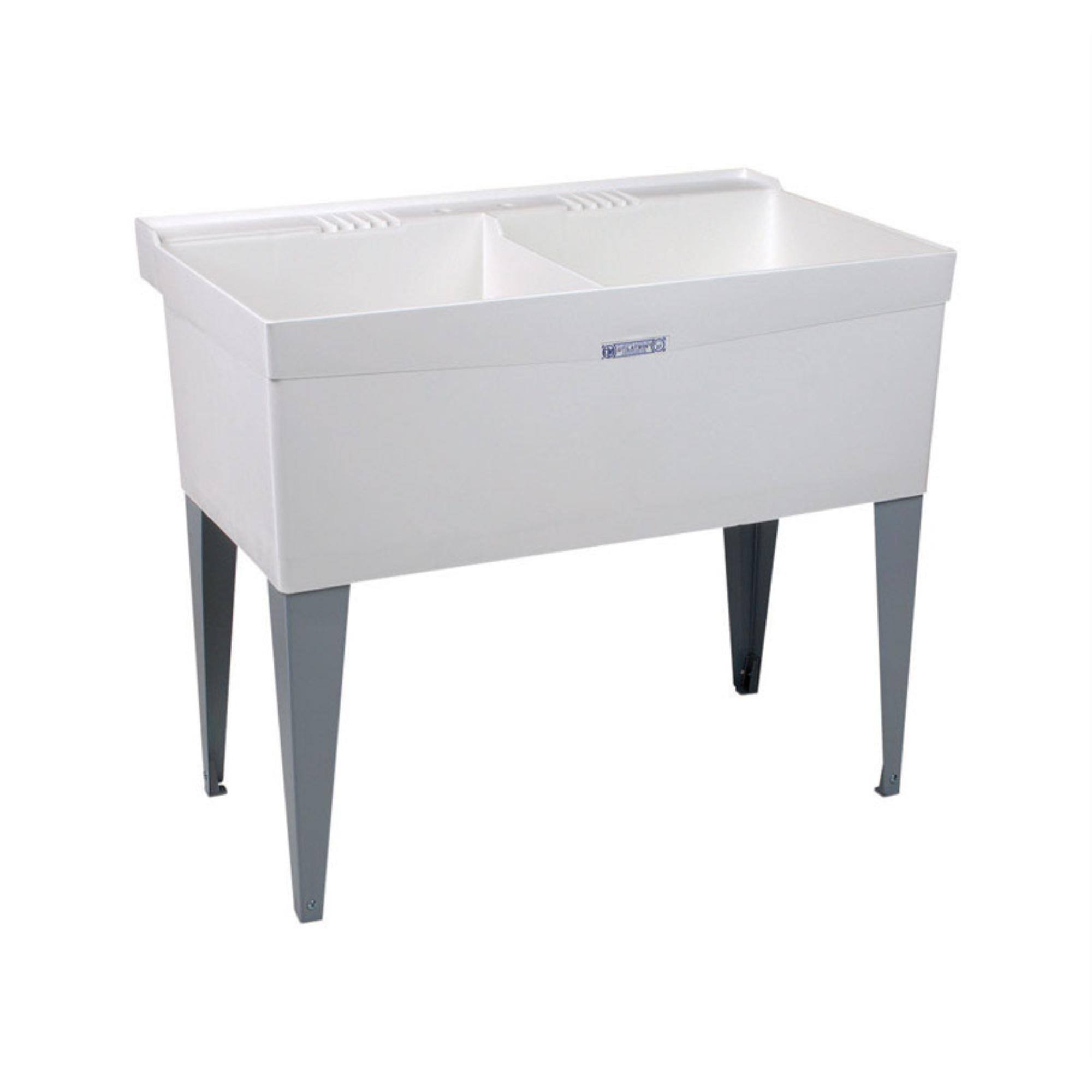 Mustee 27F Double Deluxe Laundry Tub with Divider
