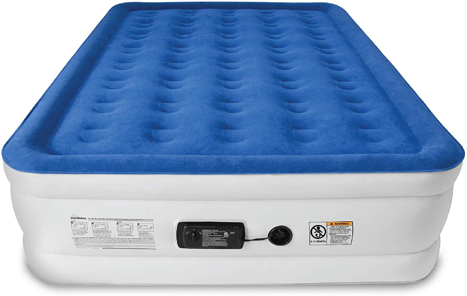 Dream Series Air Mattress with ComfortCoil Technology & Internal Built In High Capacity Pump - Queen Size