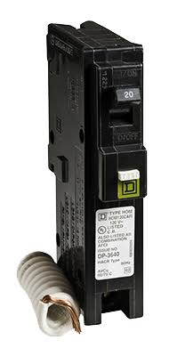 Square D Hom120cafic Circut Interupter & Breaker Arc Fault, 20 A
