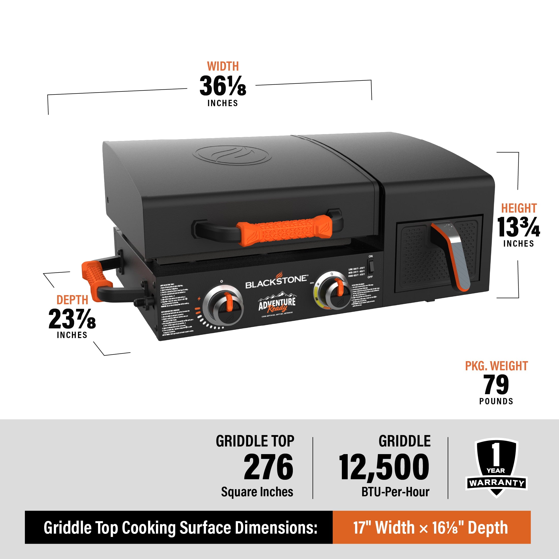 Adventure Ready 17 Griddle with Electric Air Fryer