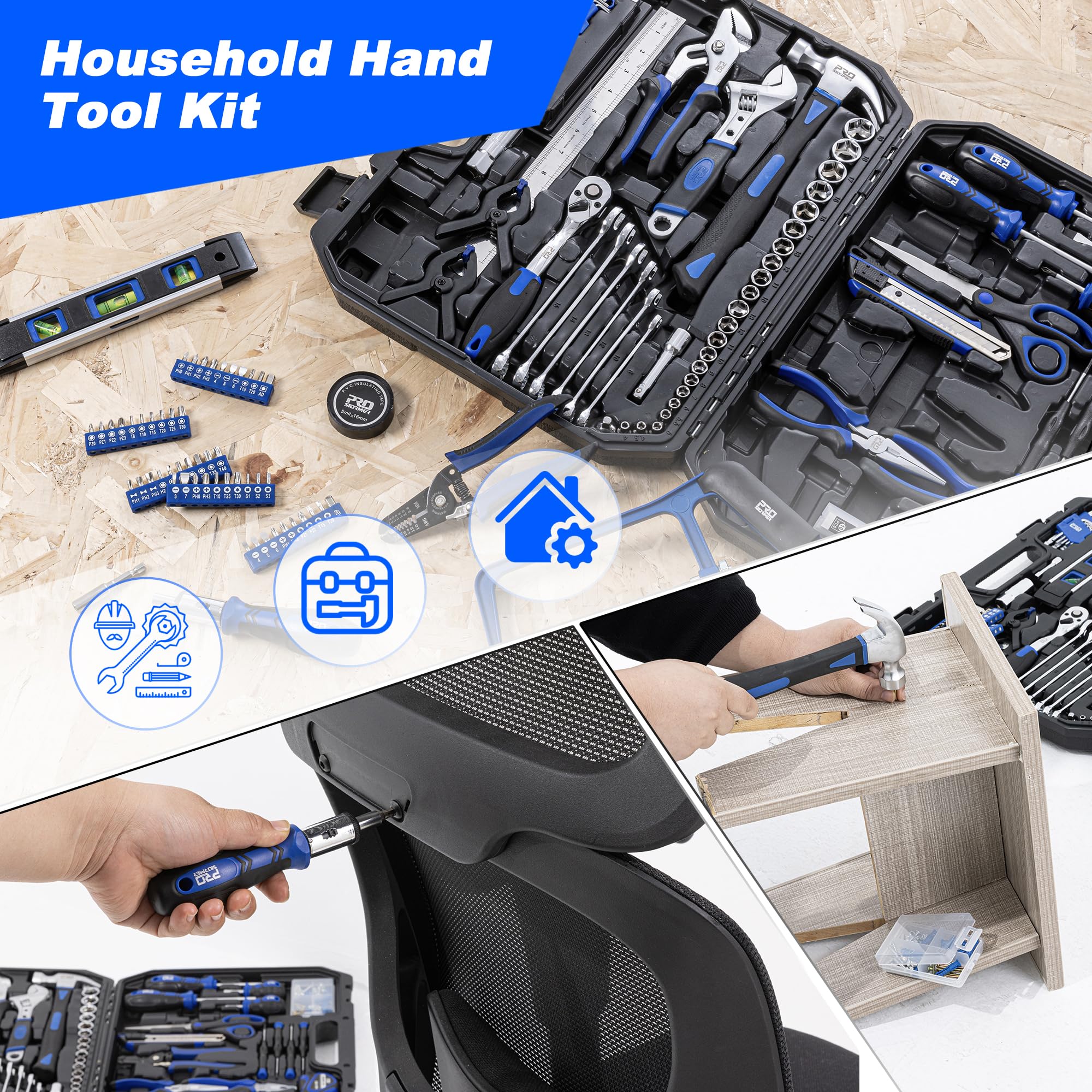 Prostormer 259 Piece Tool Set. General Home/Auto Repair Tool Kit