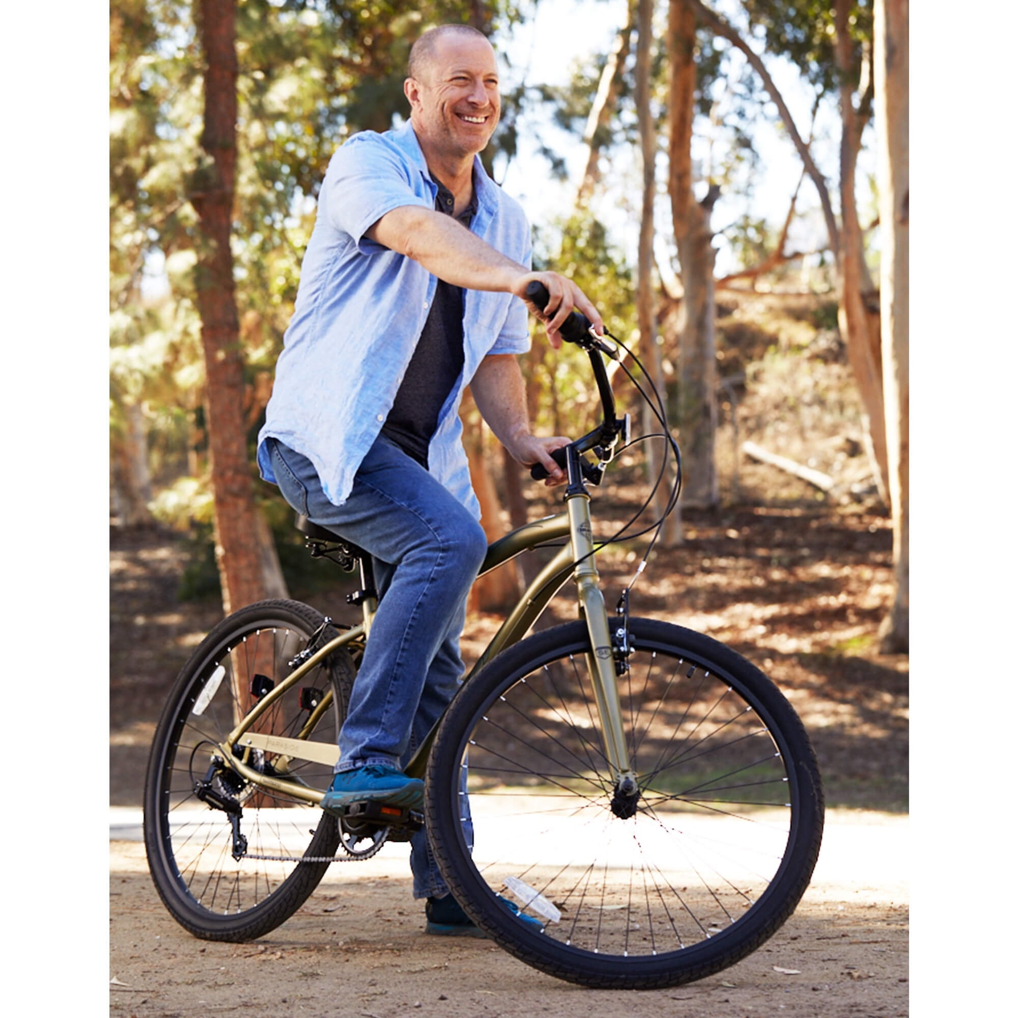 27.5 Parkside SE Men's Comfort Bike with Perfect Fit Frame.  Green Sage