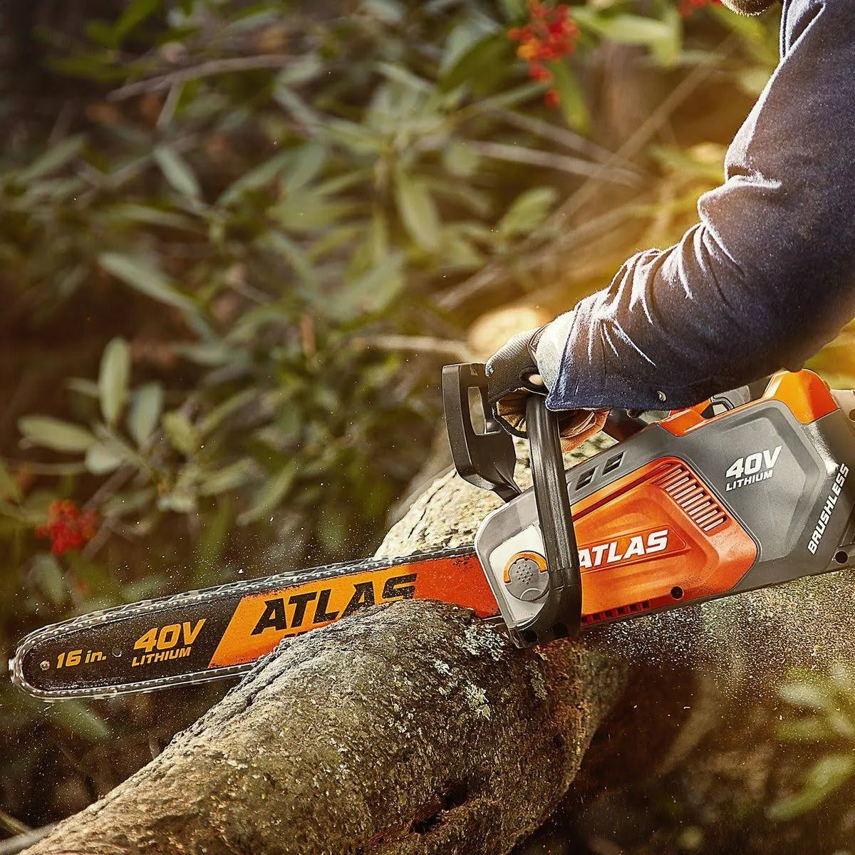Atlas 40V Brushless Cordless 16 in. Chainsaw - Tool Only - MadeInUSA