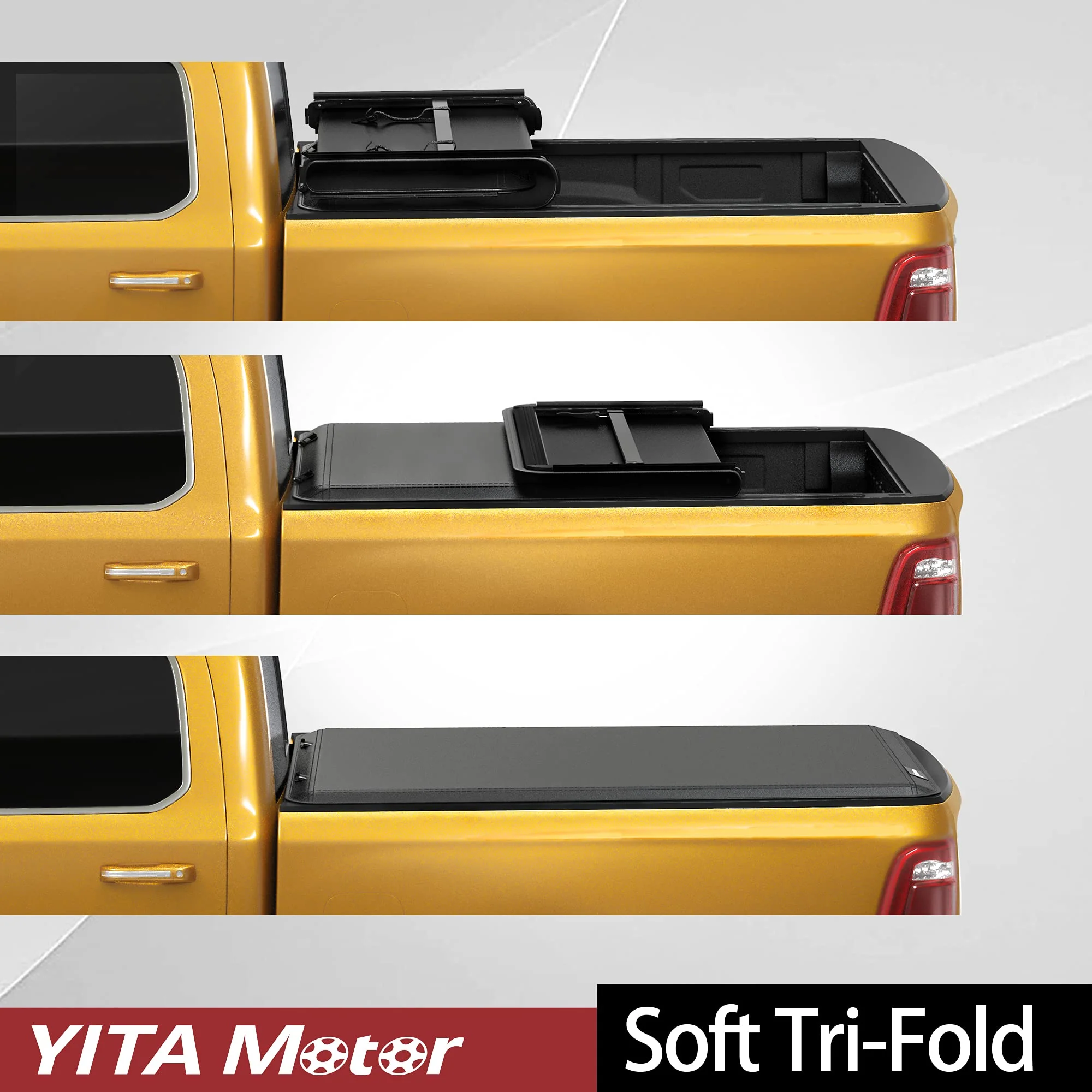 YITAMOTOR Soft Tri-fold Truck Bed Tonneau Cover