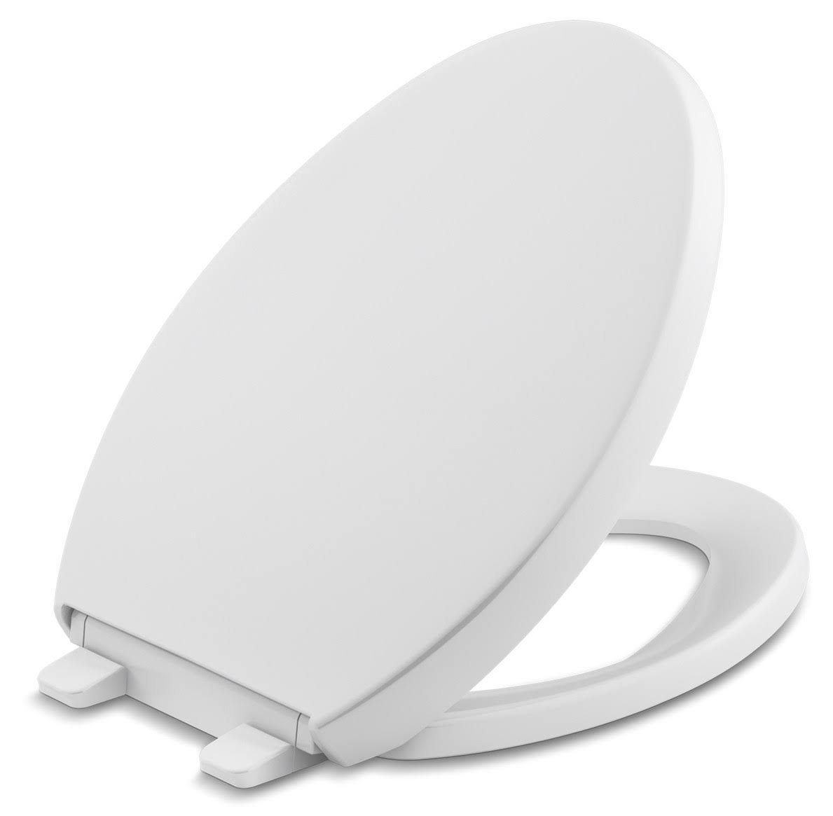 Kohler K-4008-0 Reveal Quiet-Close Elongated Toilet Seat with Grip-Tight Bumpers White