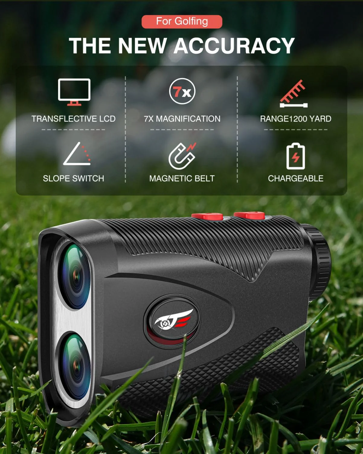 Yintar Golf 1200Yards Rangefinder Laser Range Finder with Slope