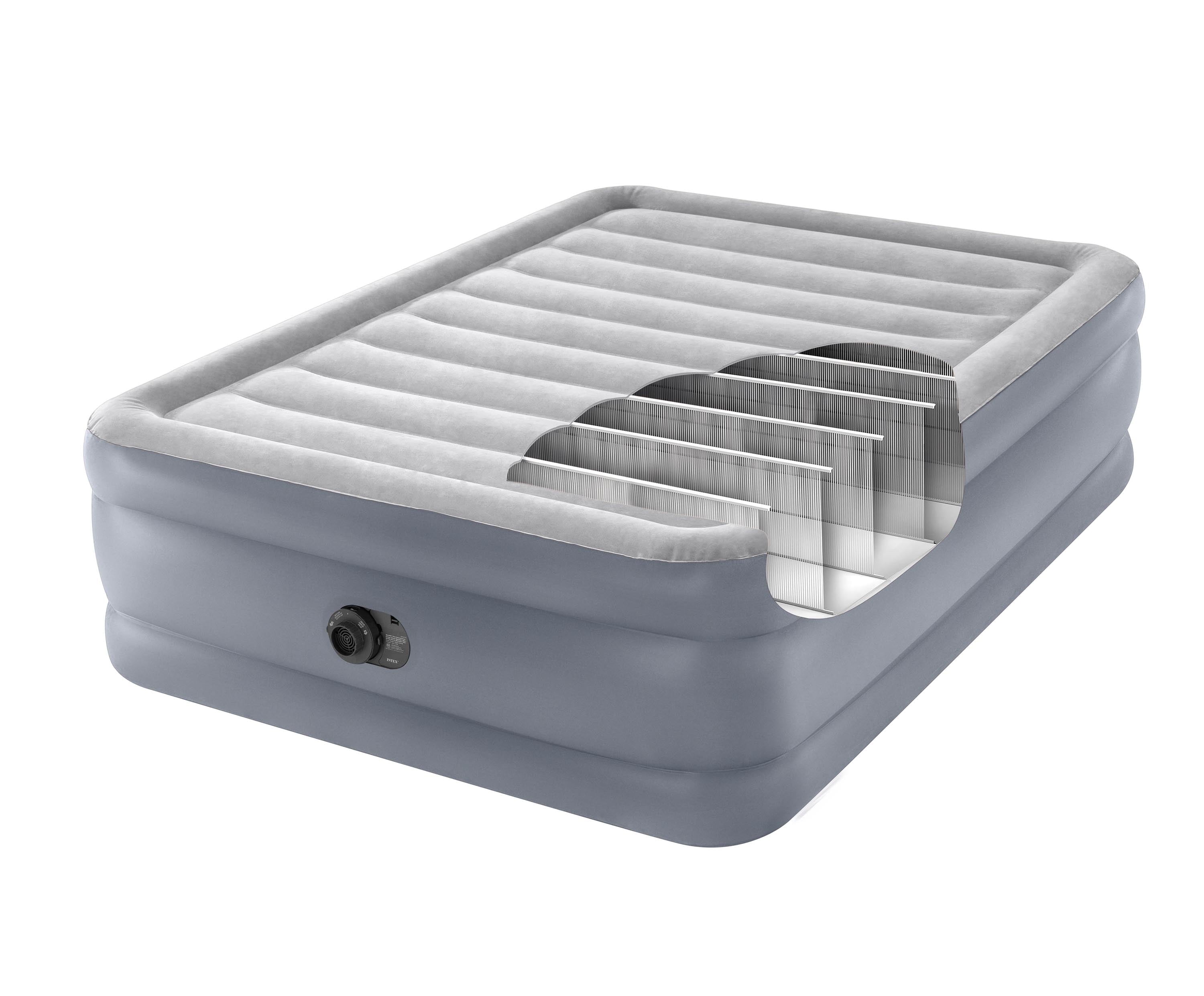 20 Dura-Beam Deluxe Raised Air Bed Mattress with Internal Pump - Queen