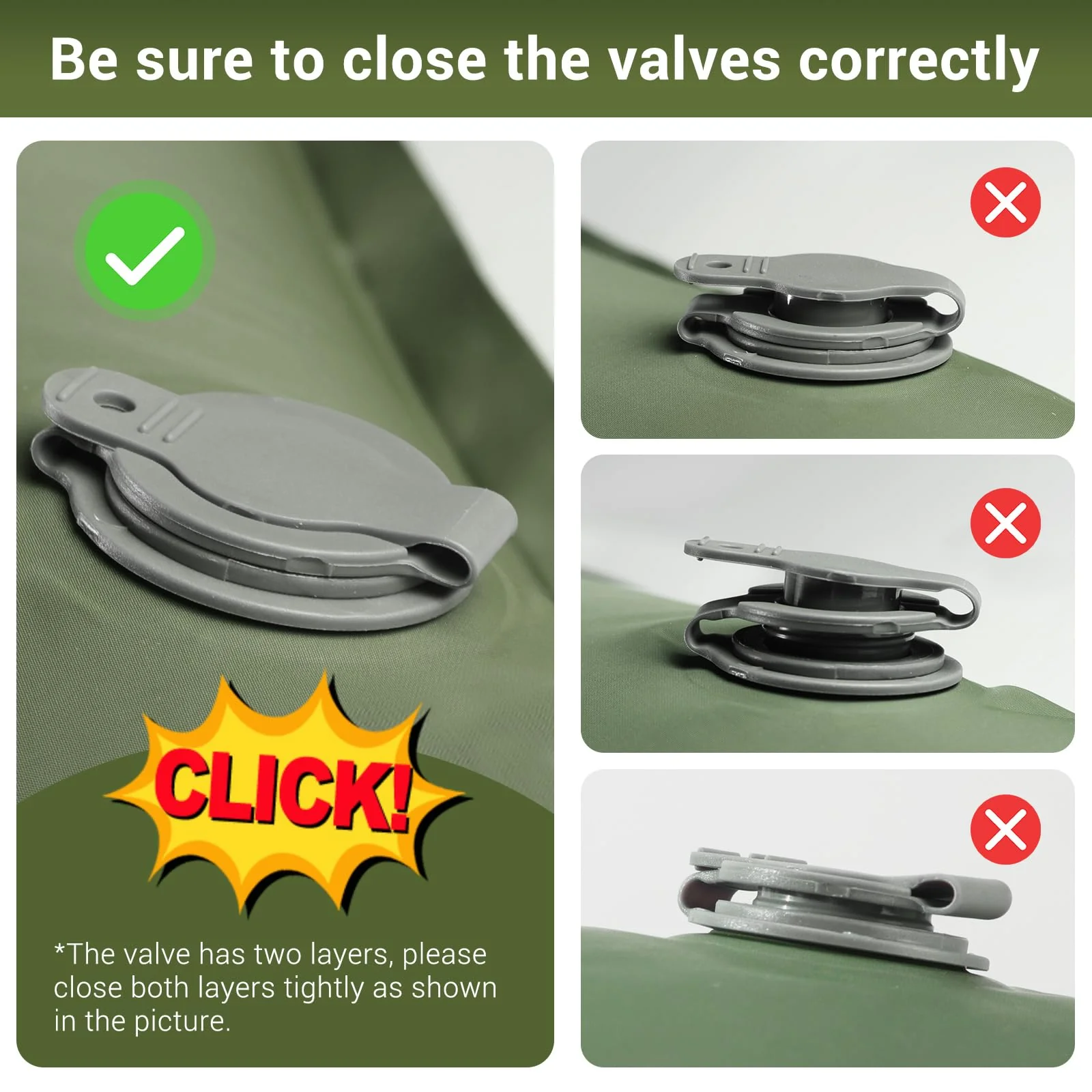 Elegear Double Sleeping Pad for Camping. 4 Ultra-Thick Self Inflating Camping Pad