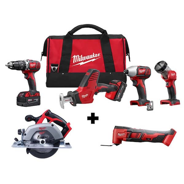 M18 18V Lithium-Ion Cordless Combo Tool Kit (4-Tool) w/ 6-1/2 in. Circular Saw and Multi Tool