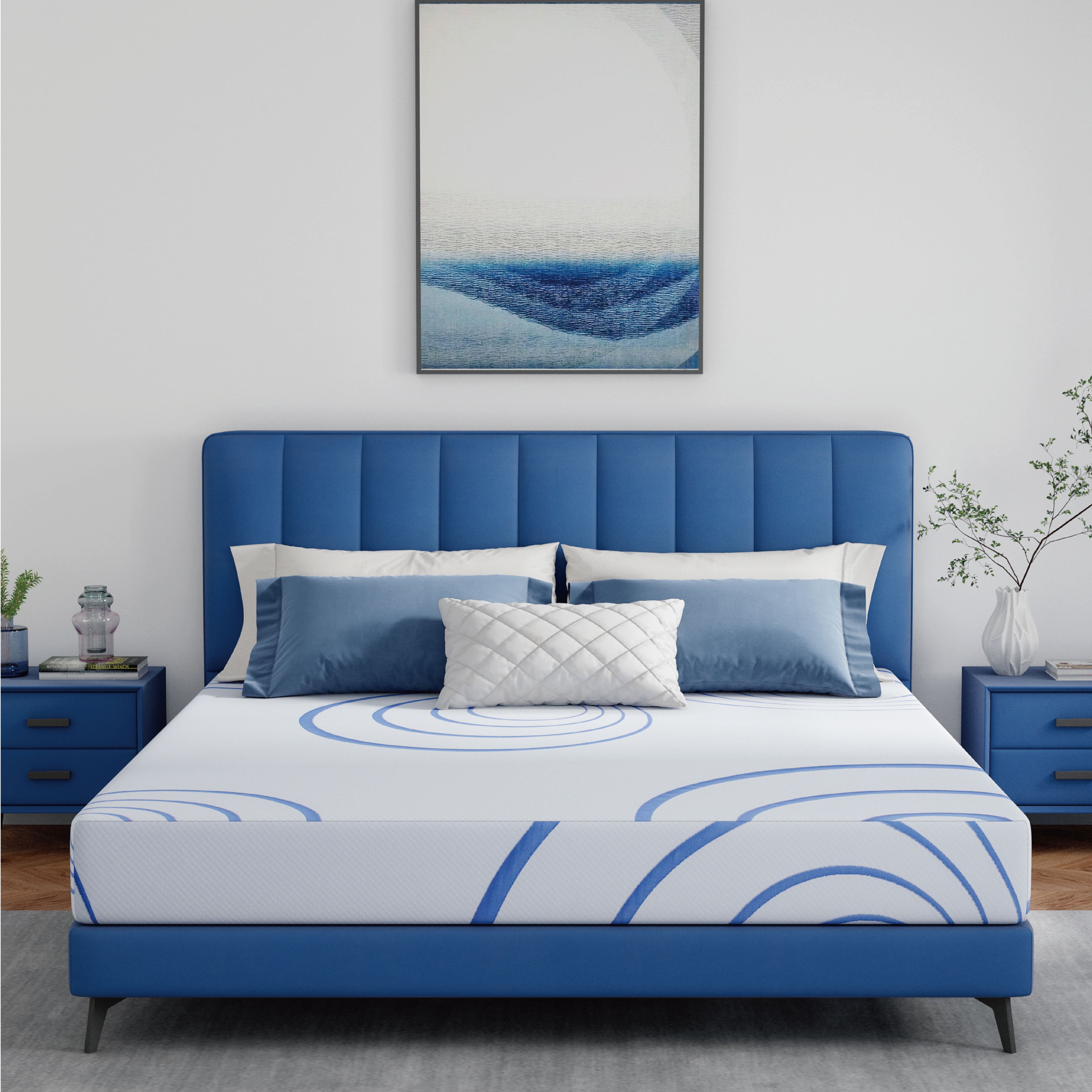 Ego Charcoal 8 inch Memory Foam Mattress with Gel. Twin Mattress in a Box. Medium