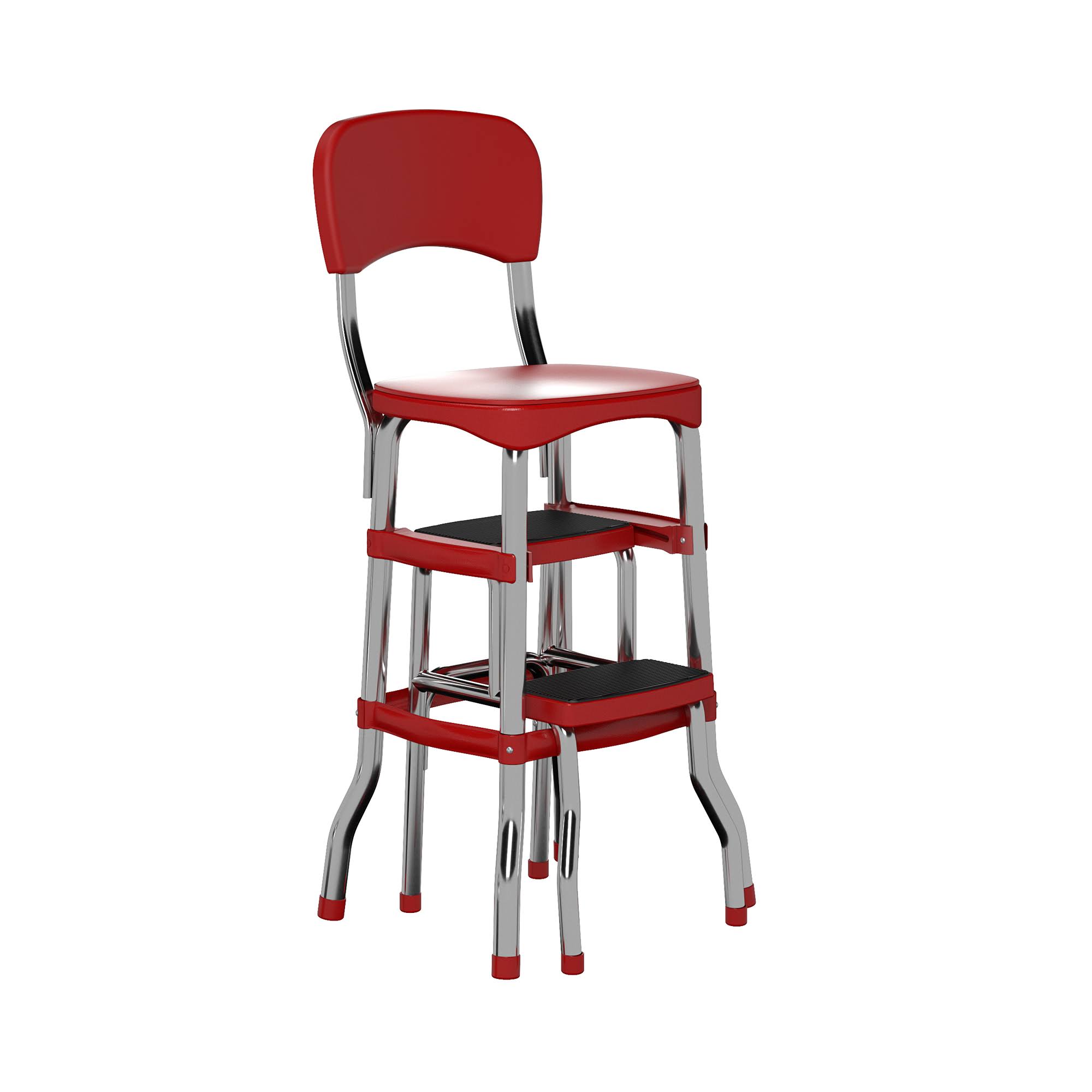 Cosco Red Retro Counter Chair / Step Stool