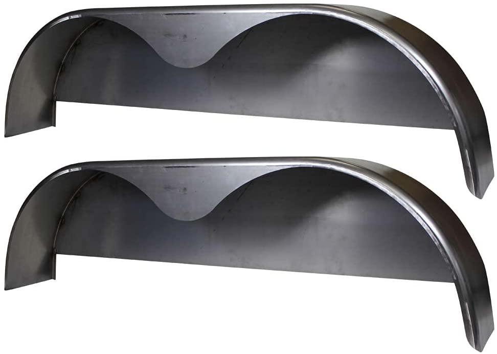 2025 72 10-3/4 Tandem Axle Steel Trailer Fender w/Back Plate Welded In (2-Pack) NO250063