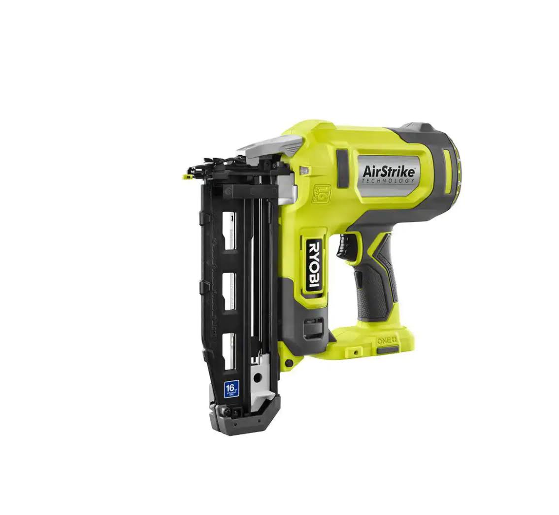 Ryobi One+ 18V 16-Gauge Cordless Airstrike Finish Nailer (Tool Only)