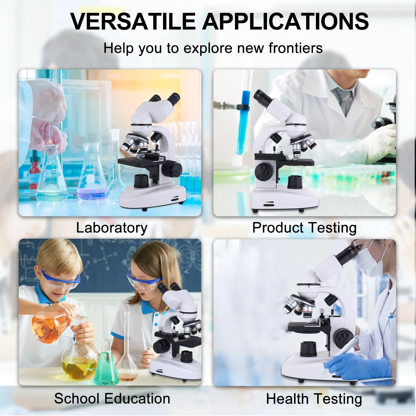 Poothoh Binocular Compound Microscope 40X-2000X