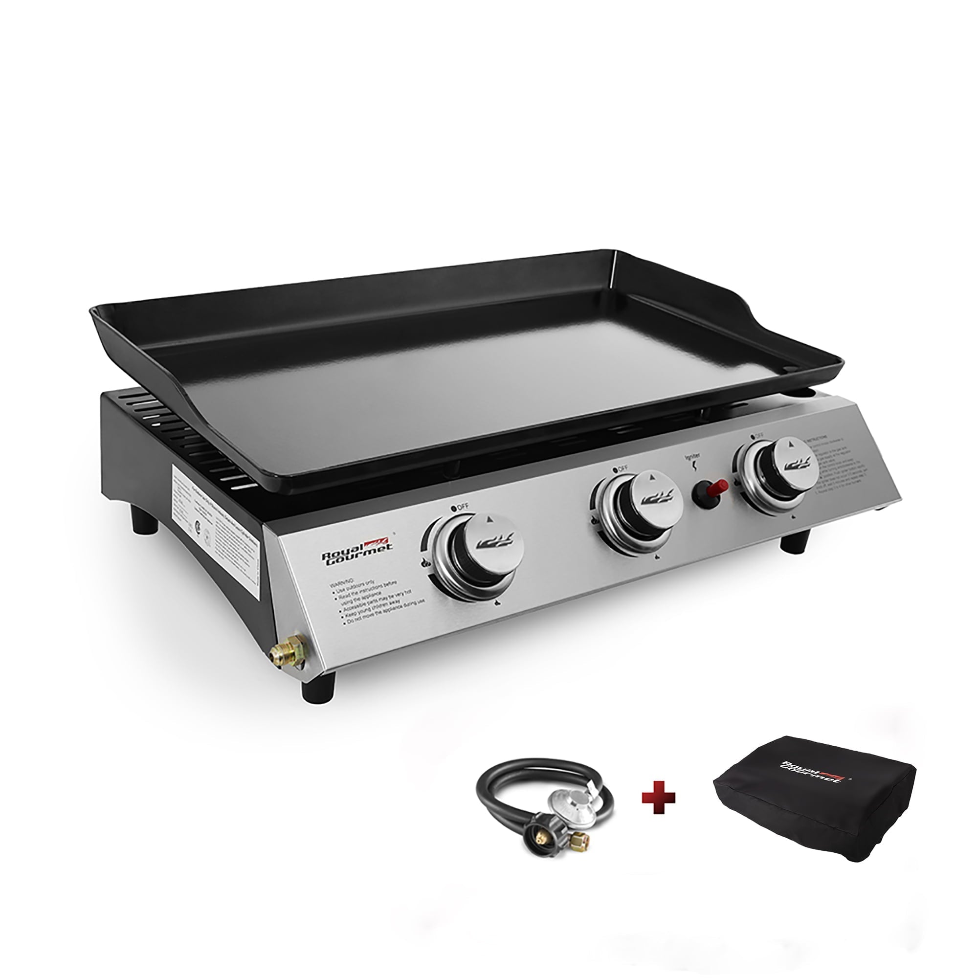 PD1300 3-Burner 26.400-BTU Portable Gas Grill Griddle. Outdoor Camping. Tailgating