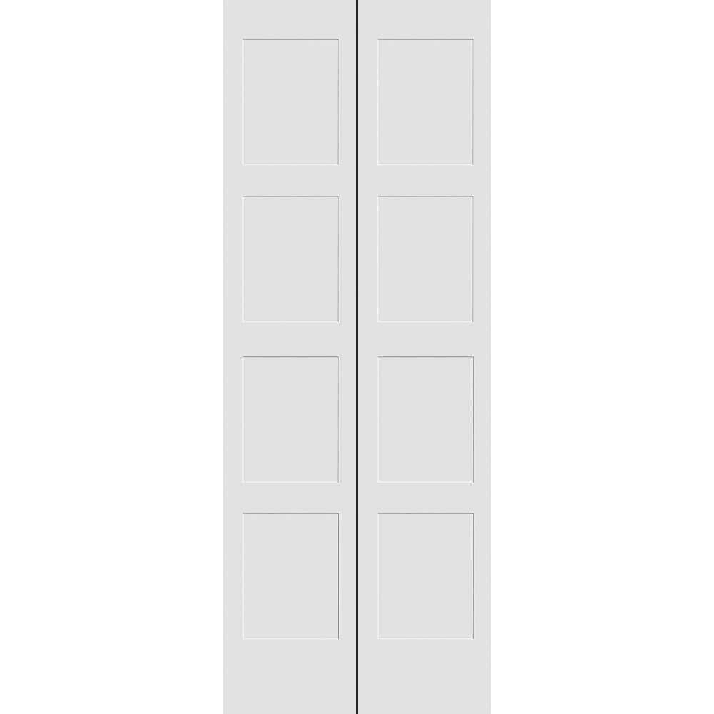 Trimlite 2068138-8444Bf 24 inch by 79 inch Flat 4-Panel Shaker Interior Bifold Door - Primed