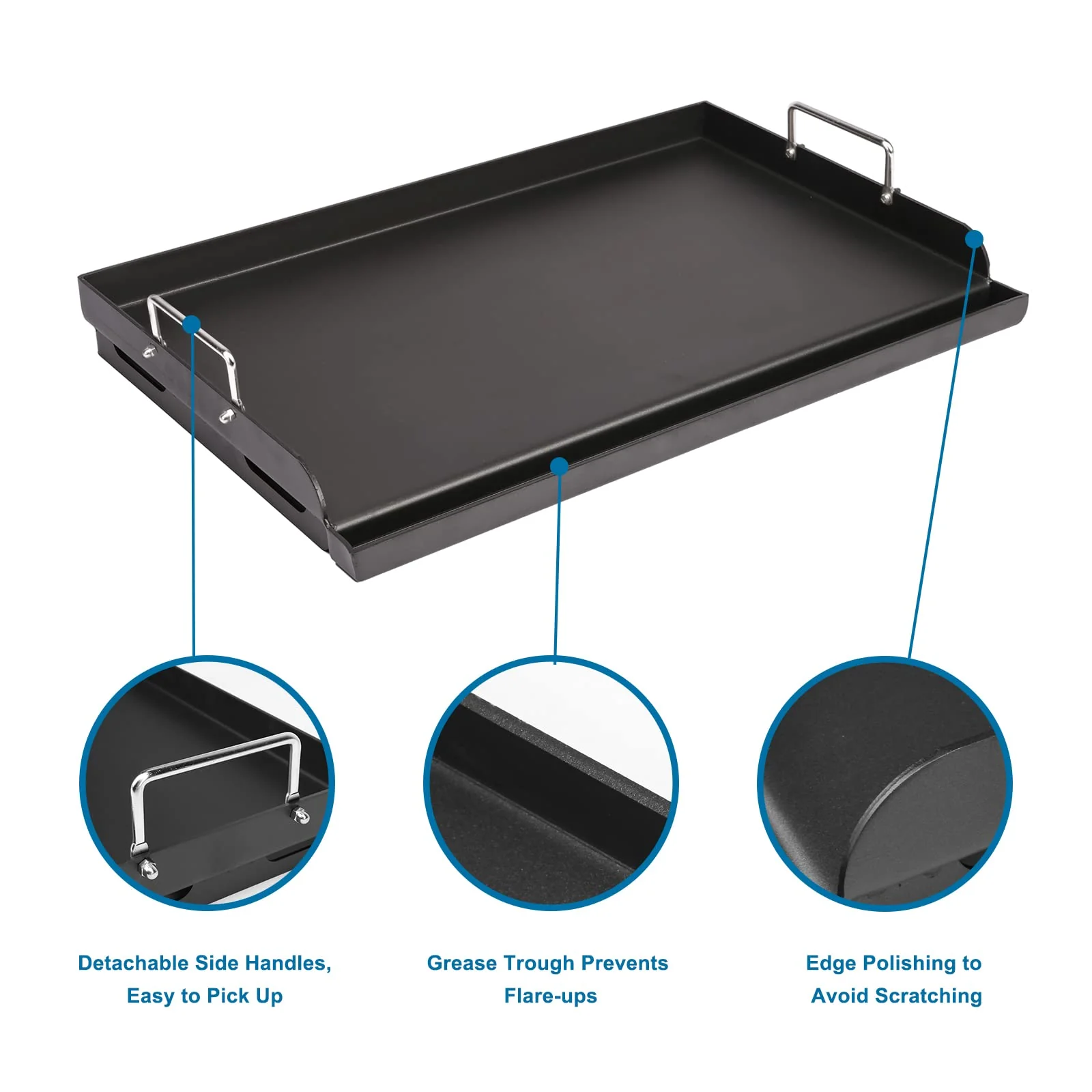 Utheer 25 x 16 Nonstick Coating Cooking Griddle for Gas Grill