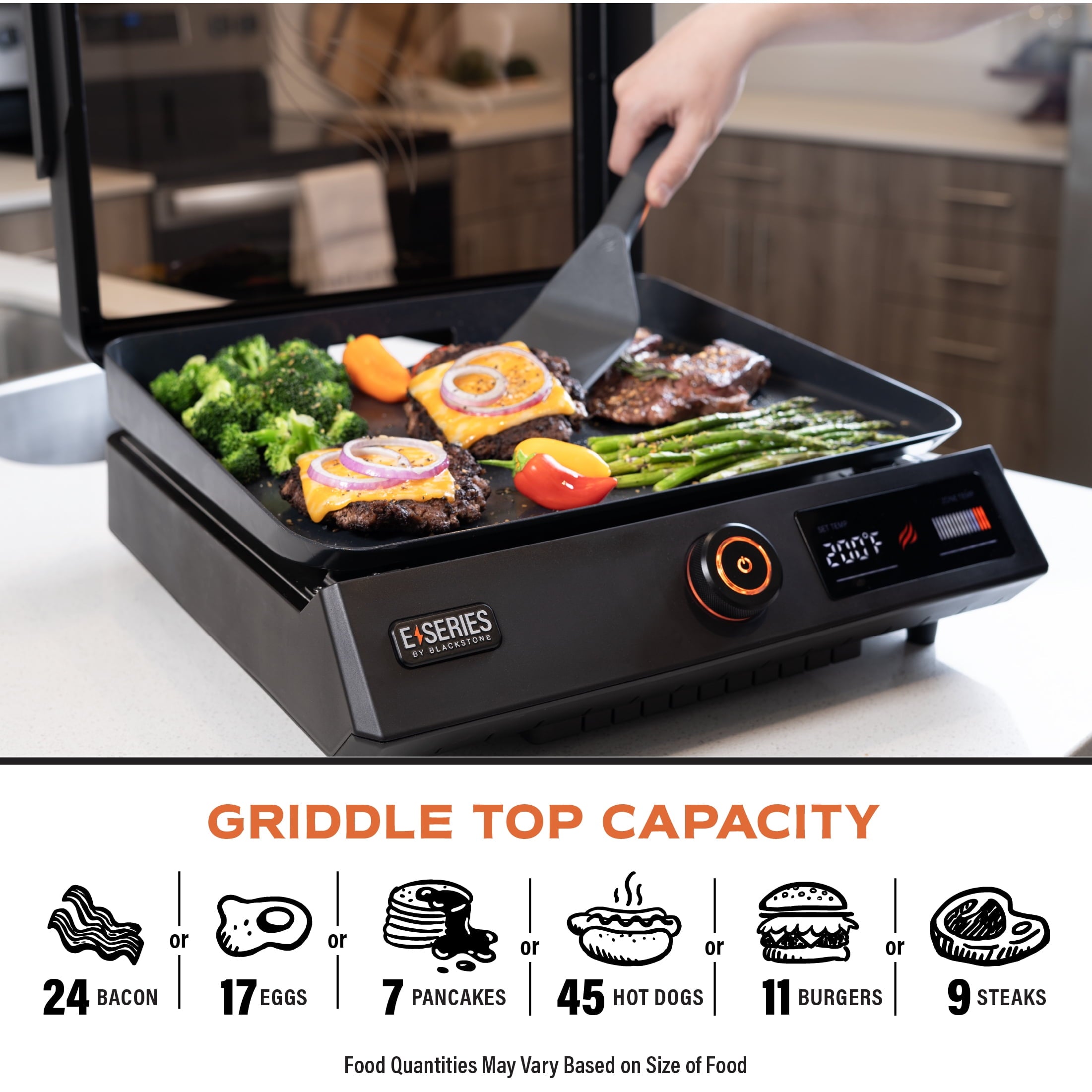 E-Series 17 Electric Tabletop Griddle with Hood