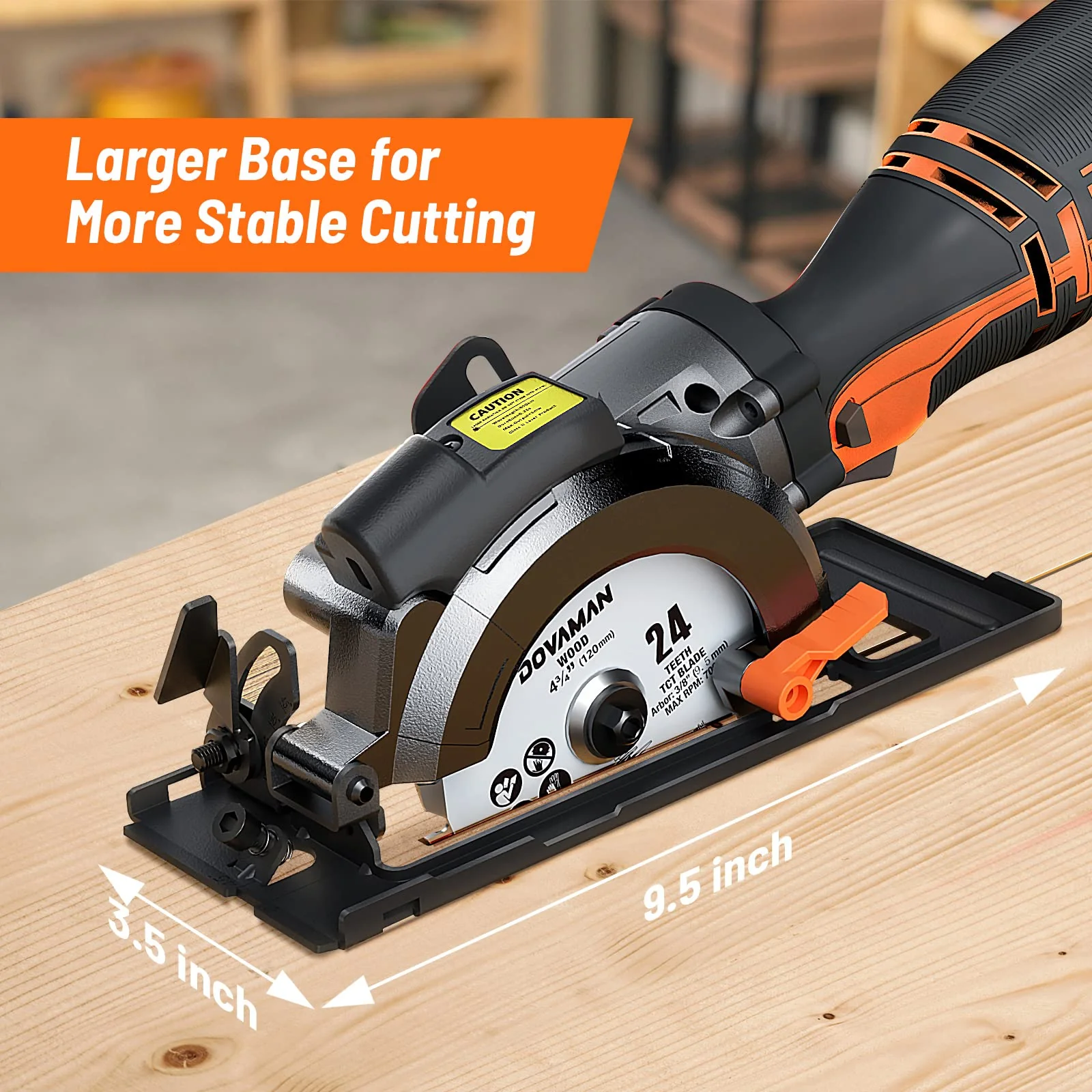 DOVAMAN Circular Saw. 5.8A 4-1/2 Circular Saw w/Laser