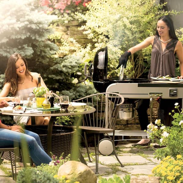 22 in. Performer Premium Charcoal Grill in Black with Built-In Thermometer and Digital Timer