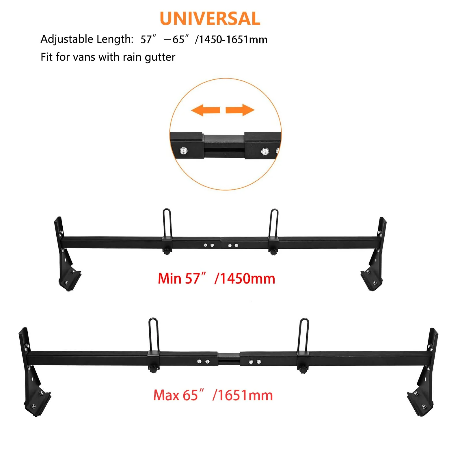 Universal Adjustable Matte Coating Van Ladder