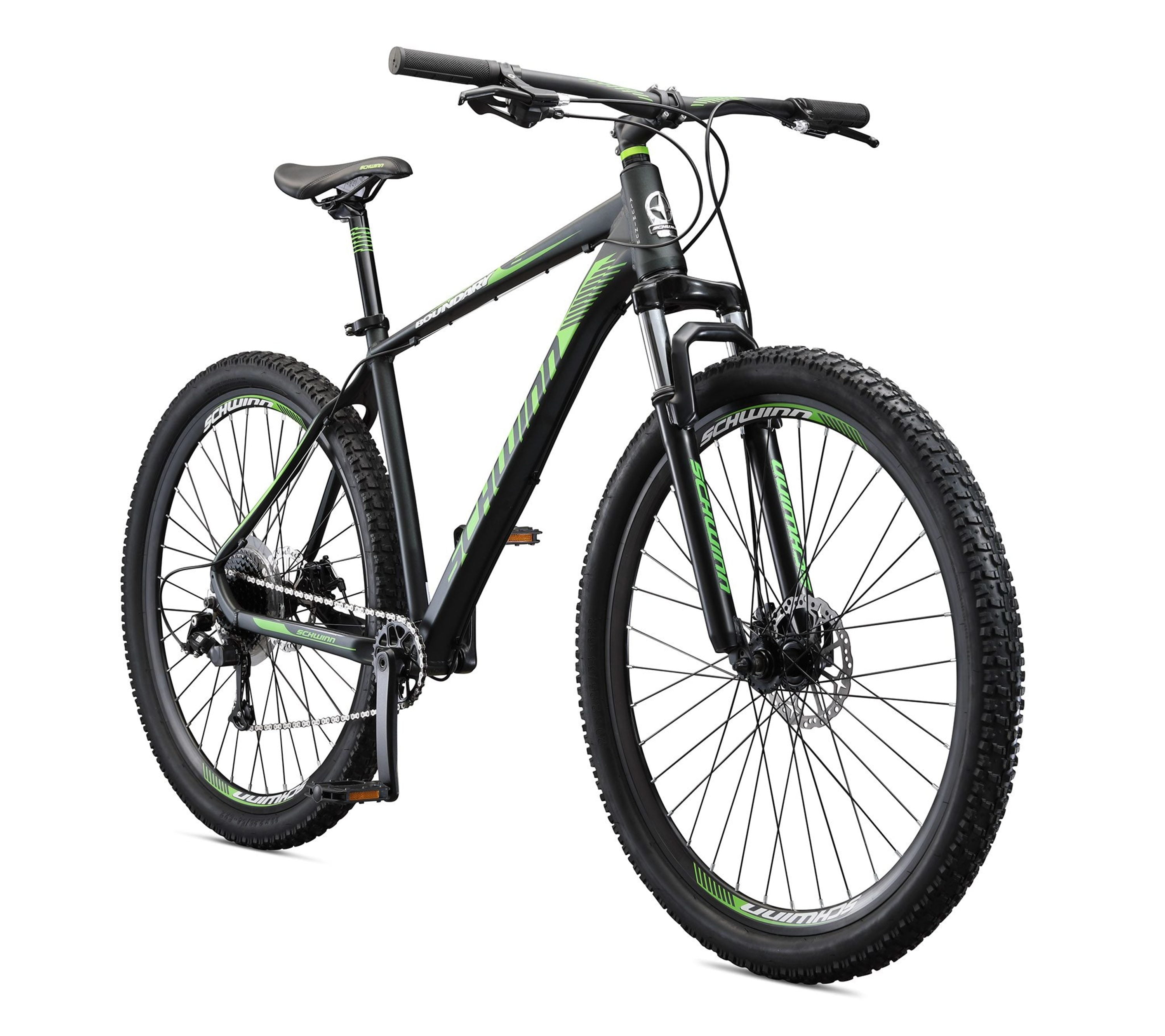 29-in. Boundary Mens Mountain Bike. Black and Green