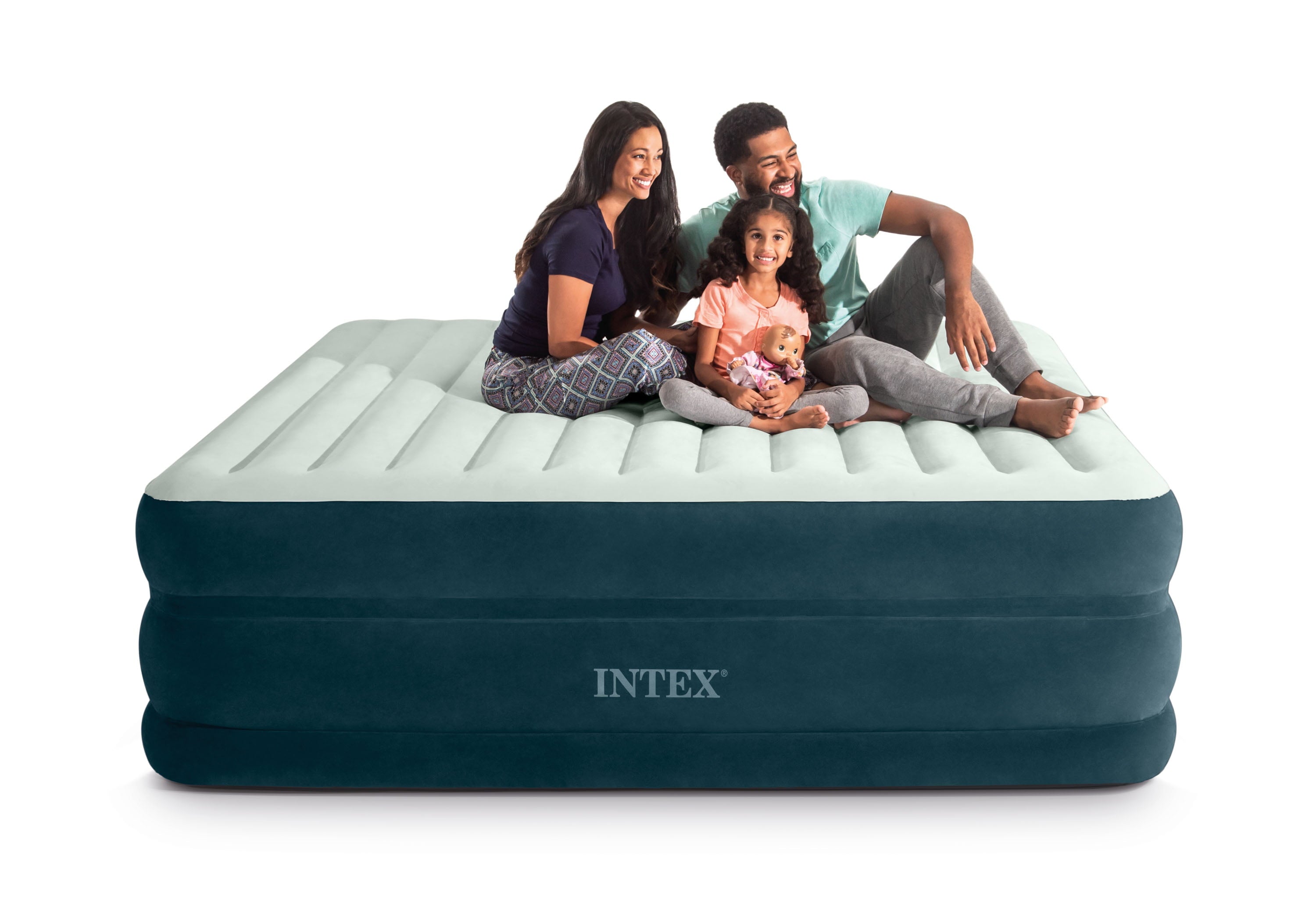 24 Dream Lux Pillow-Top Dura-Beam Airbed Mattress with Internal Pump. King