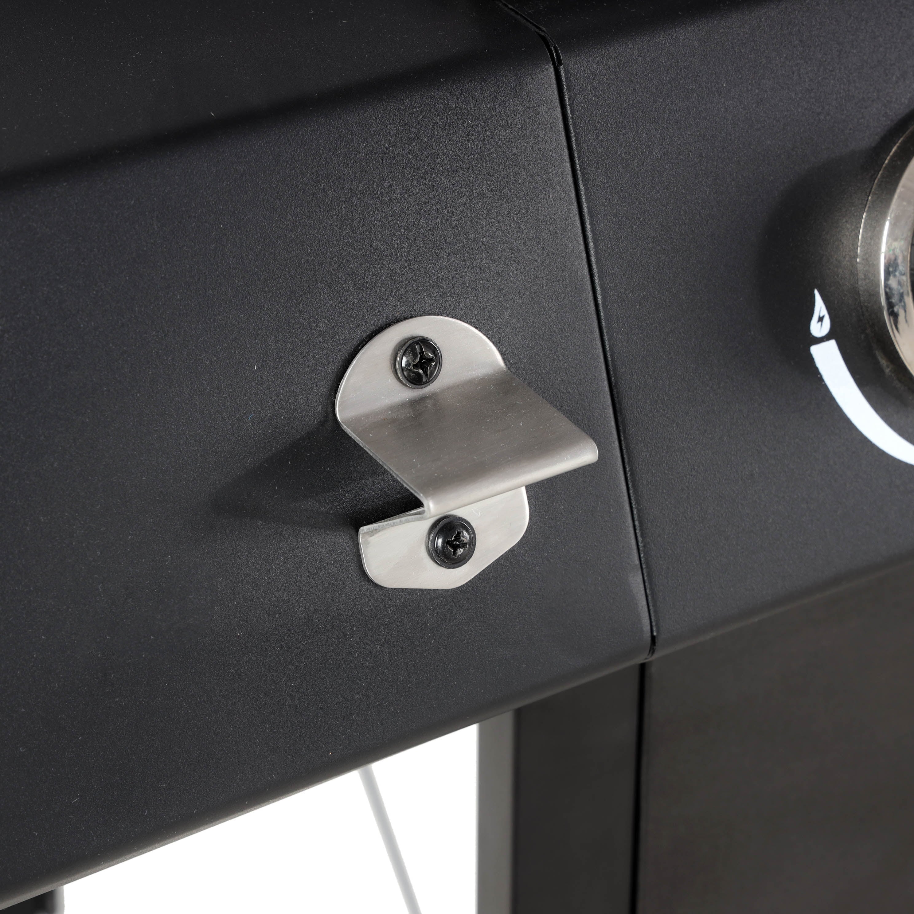 4-Burner Propane  Gas Grill with Side Burner. Stainless Steel & Black