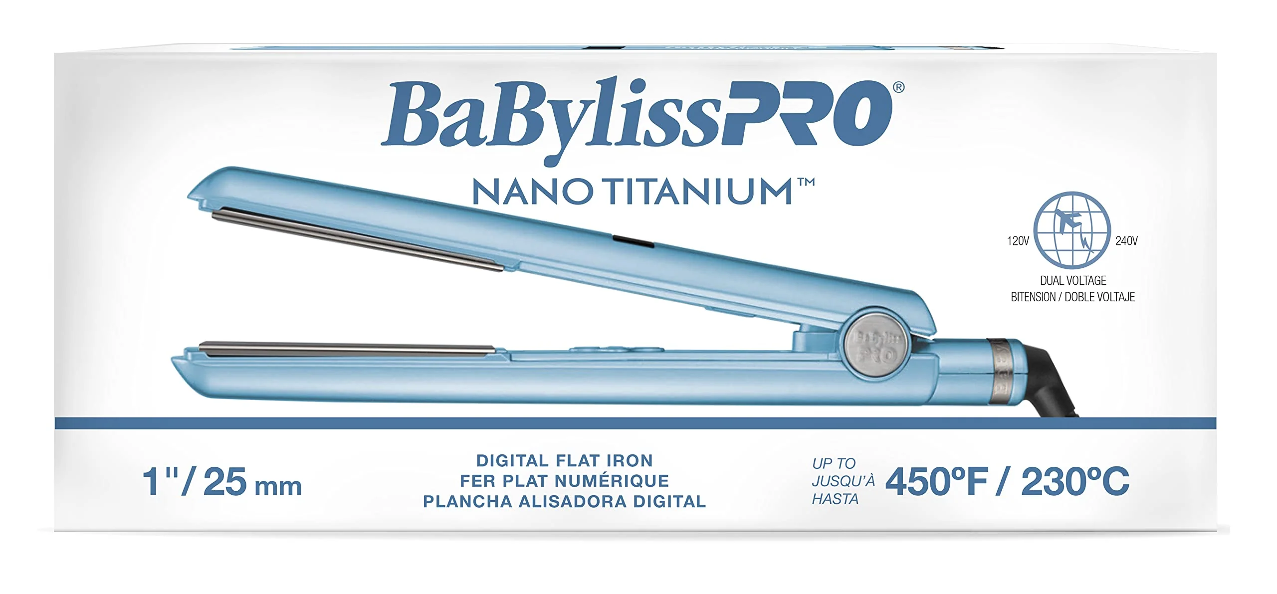 BaBylissPRO 1 Nano Titanium Flat Iron Hair Straightener