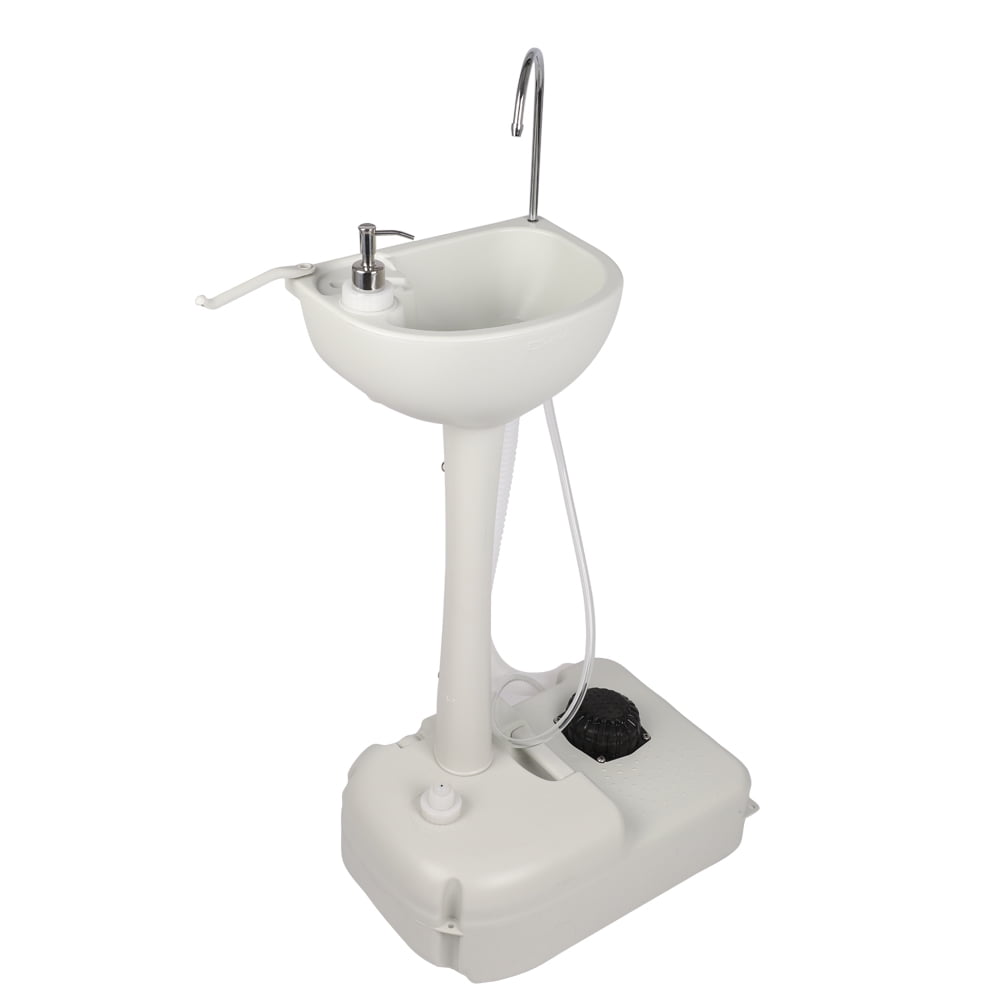 Portable Camping Sink Hand Wash Station Basin Water Tank White