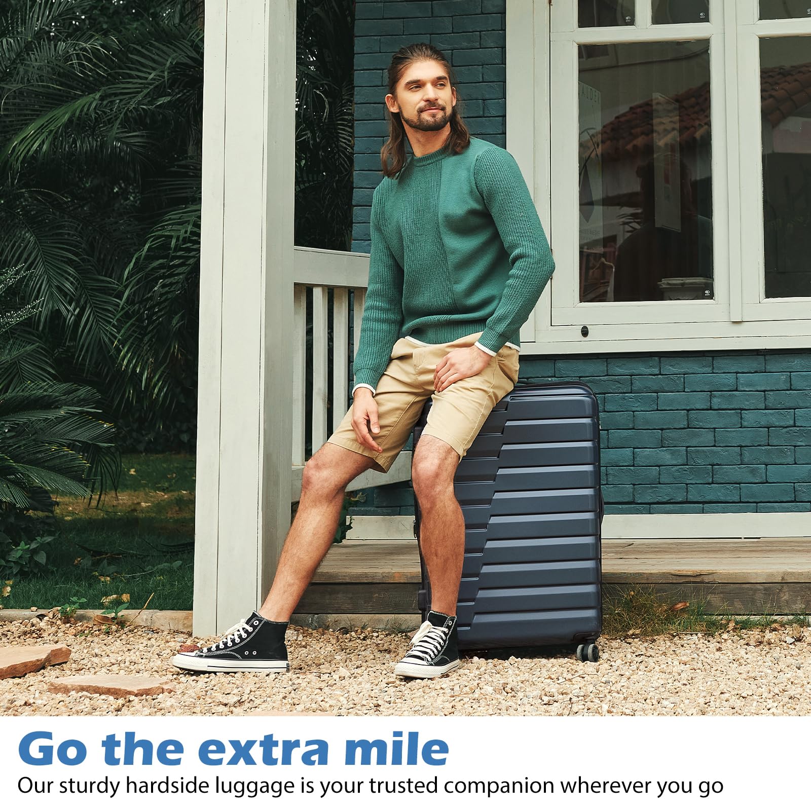 COOLIFE Expandable Suitcase PC ABS TSA Luggage 3 Piece Set