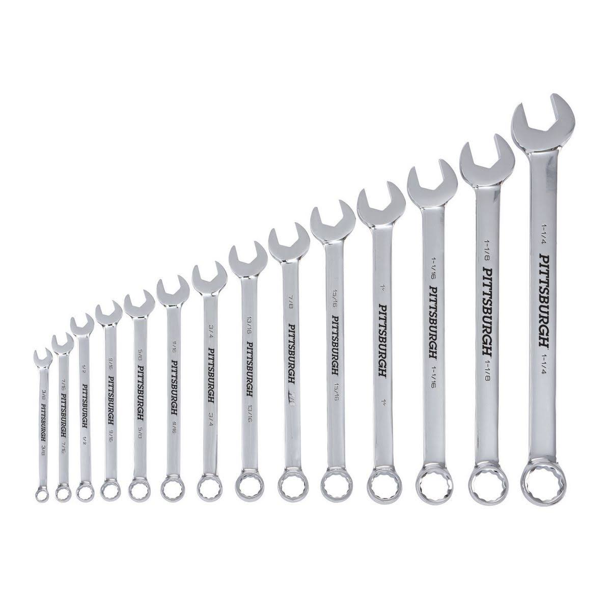 Pittsburgh SAE V-Groove Combination Wrench Set 14 Pc. 61399