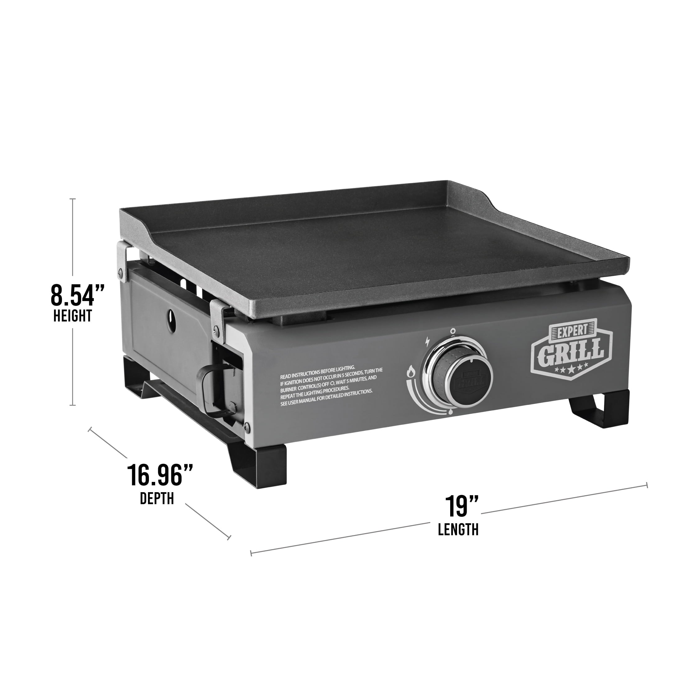 Grill 1-Burner Tabletop Propane Gas Griddle