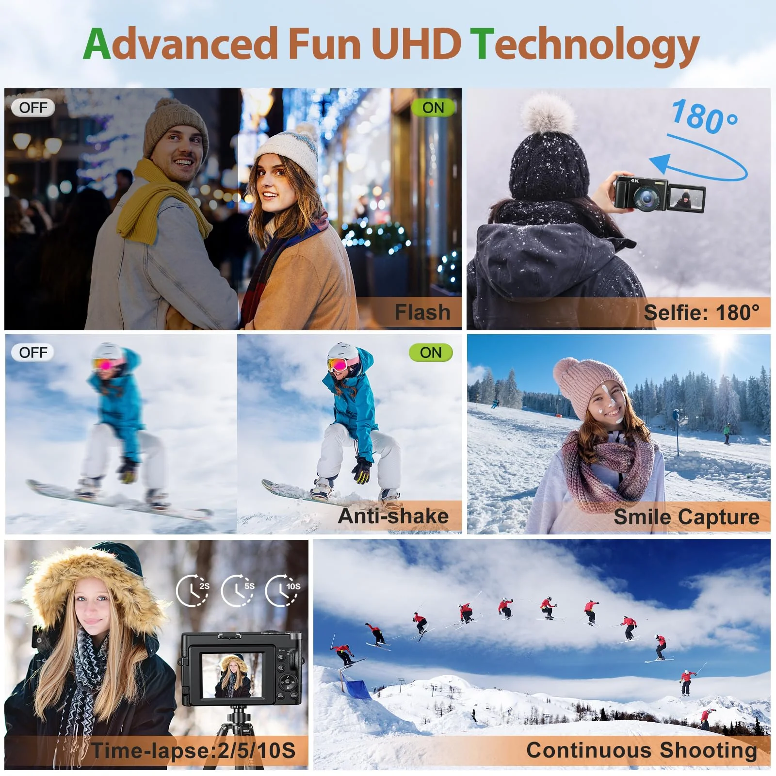 Fulealfly 4K Digital Camera for Photography and Video