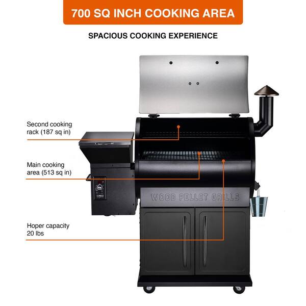 694 sq. in. Pellet Grill and Smoker. Stainless Steel