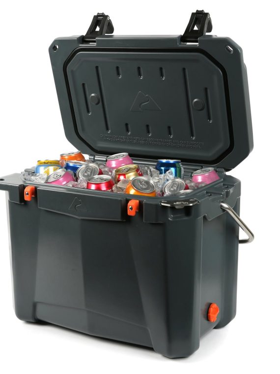 Ozark Trail 26 Quart High Performance Roto-Molded Cooler with MicrobanA . Gray