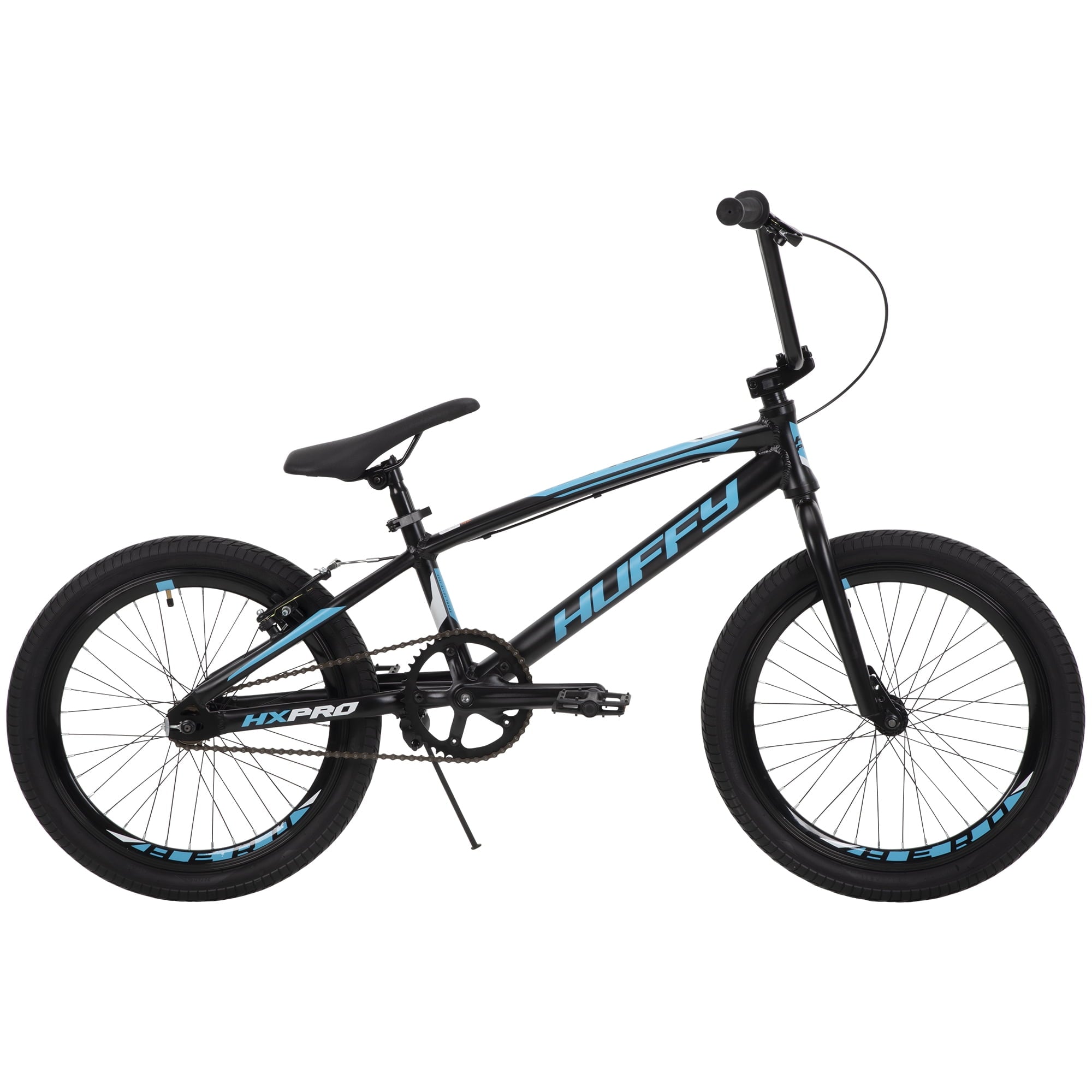20-inch BMX Bikes HX-Pro Bike. Black with Teal. Aluminum Frame