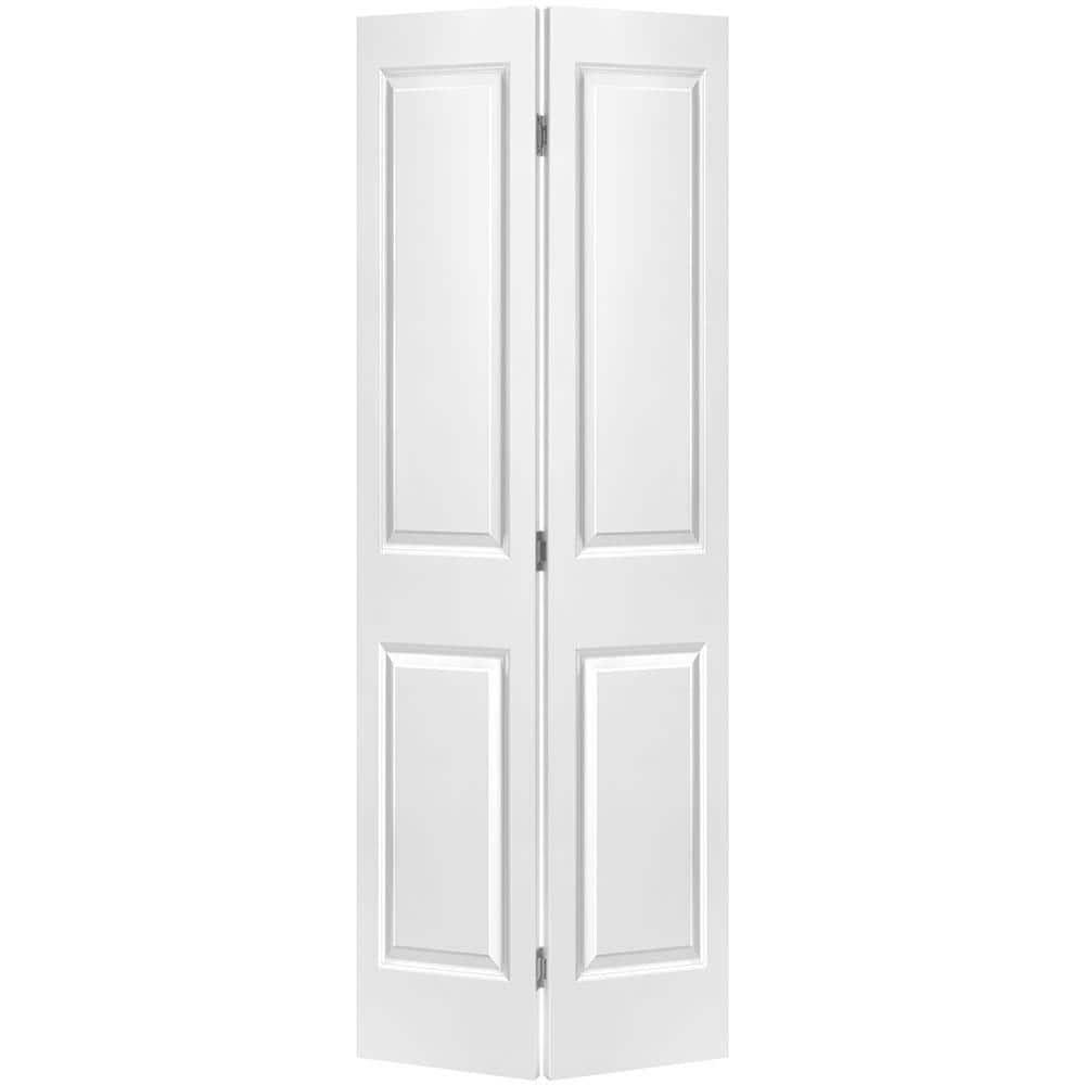 Masonite 36 in. x 80 in. 2 Panel Square Top Hollow-Core Primed White Composite Bi-Fold Door