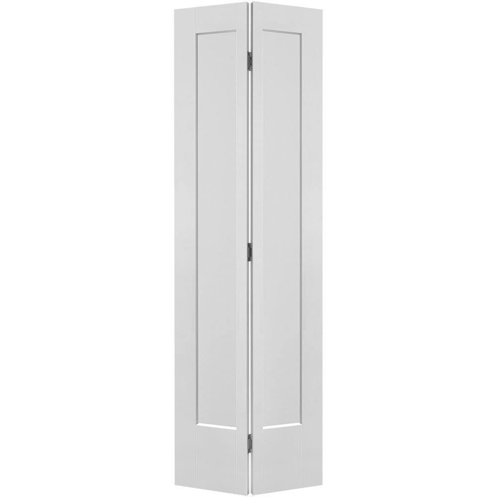 Masonite 24 in. x 80 in. 2 Panel Lincoln Park Primed White Hollow-Core Composite Bi-Fold Interior Door