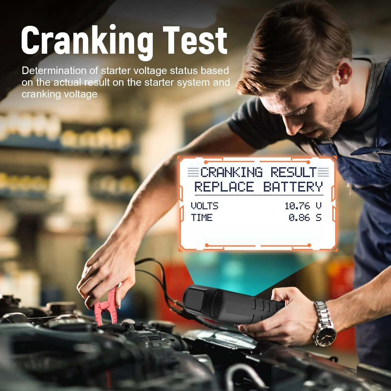 FOXWELL Car Battery Tester 12V 24V. 100-2000CCA