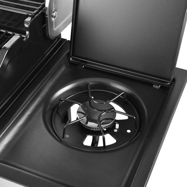 6-Burner BBQ Liquid Propane Gas Grill with Sear and Side Burner with Cover. 71.000 BTU Cabinet Style Gas Grill