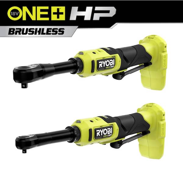 ONE+ 18V Brushless Cordless 2-Tool Combo Kit w/1/4 in Extended Reach Ratchet & 3/8 in Extended Reach Ratchet (ToolsOnly)-Instock