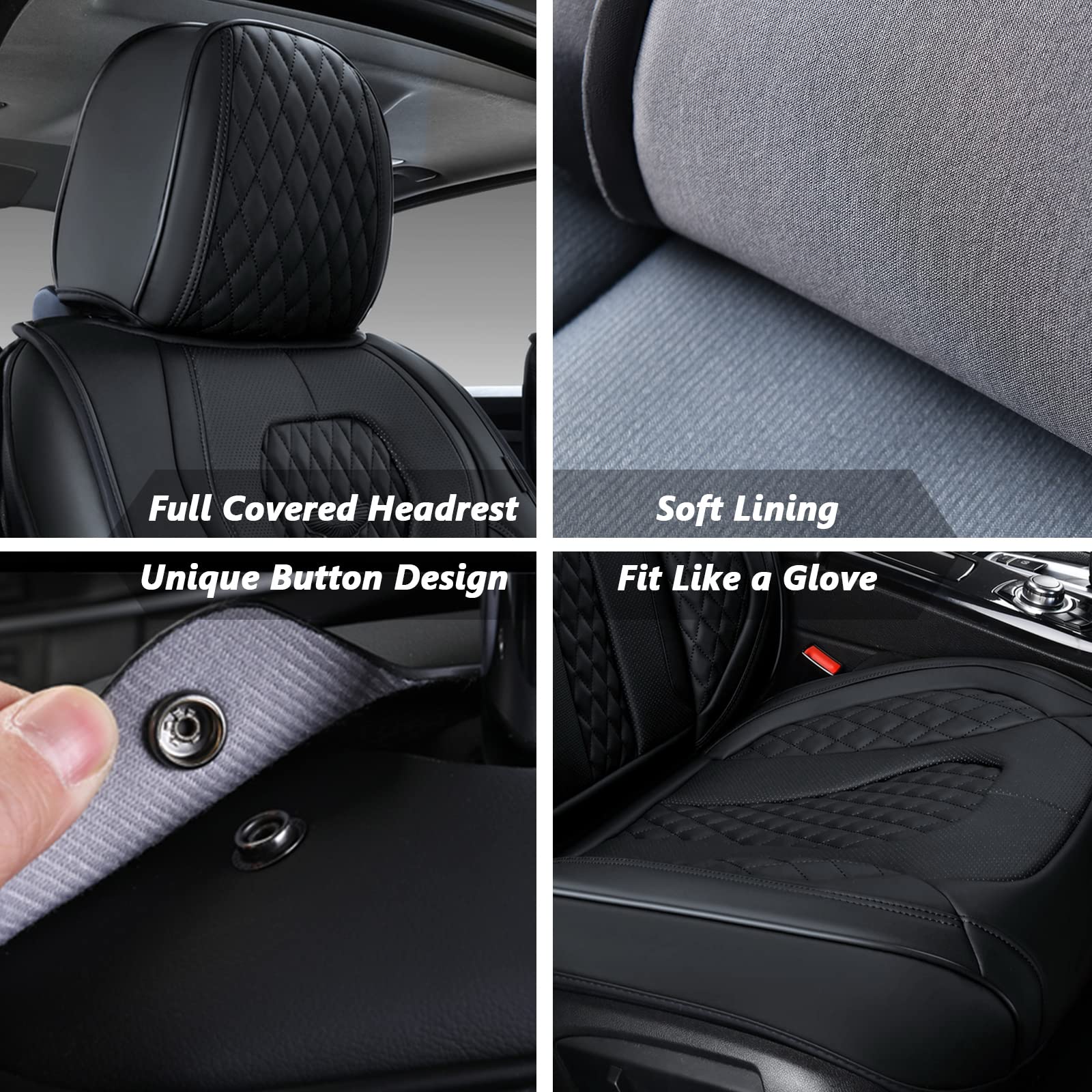 Coverado Waterproof Car Seat Covers Full Set