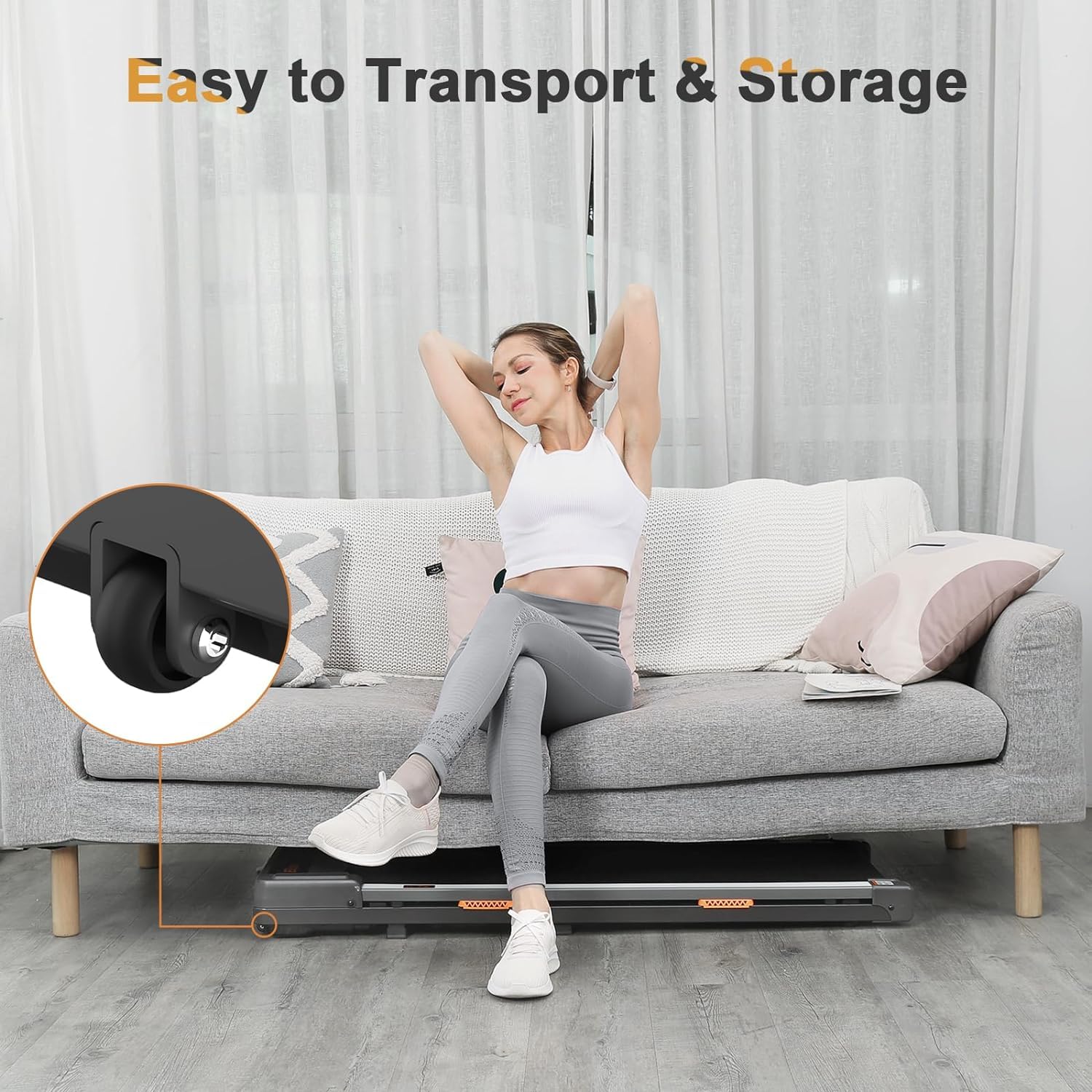 Elseluck Walking Pad. Under Desk Treadmill for Home Office