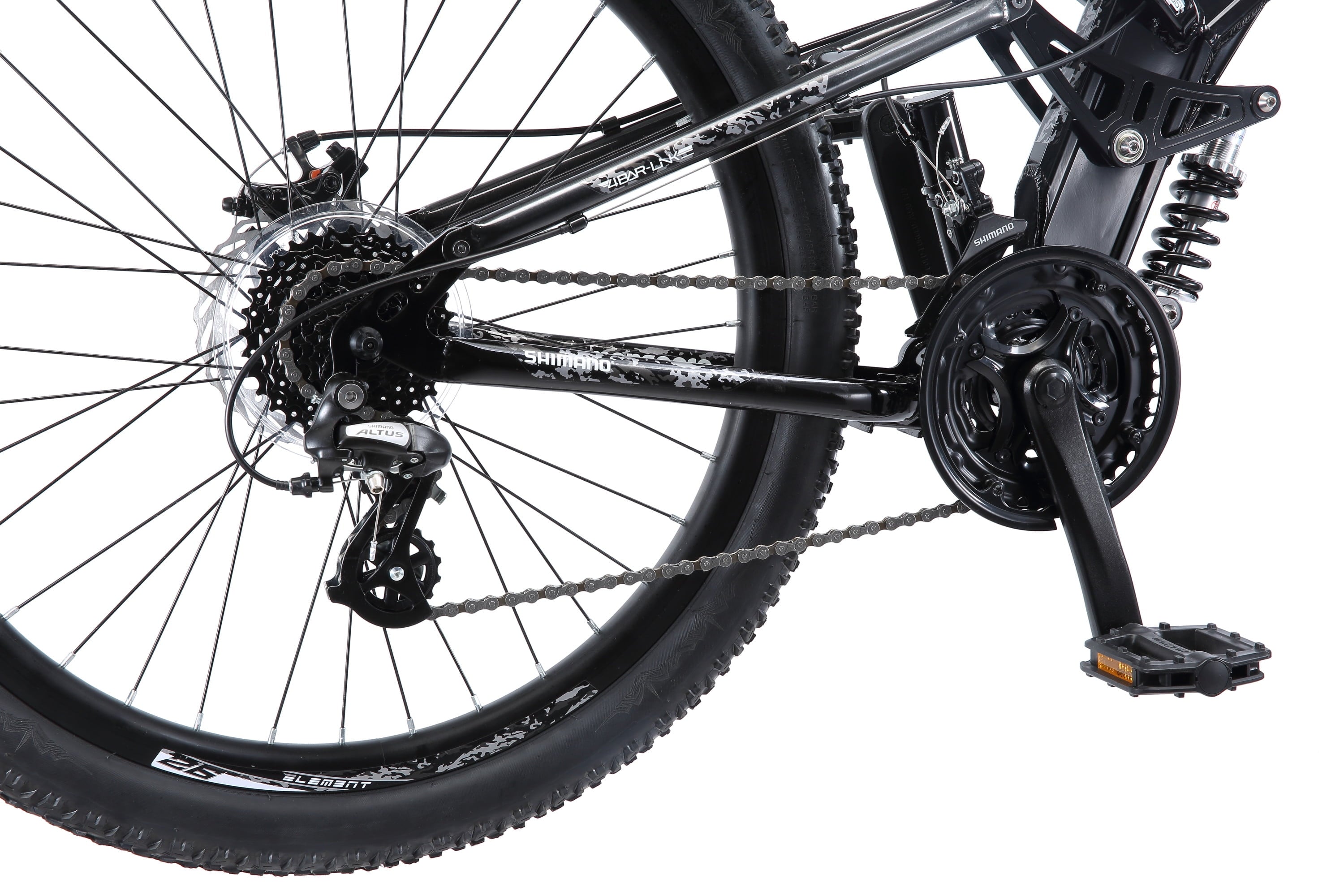 Blackcomb Mountain Bike. 26-inch wheels. 24 speeds. Black. Men's