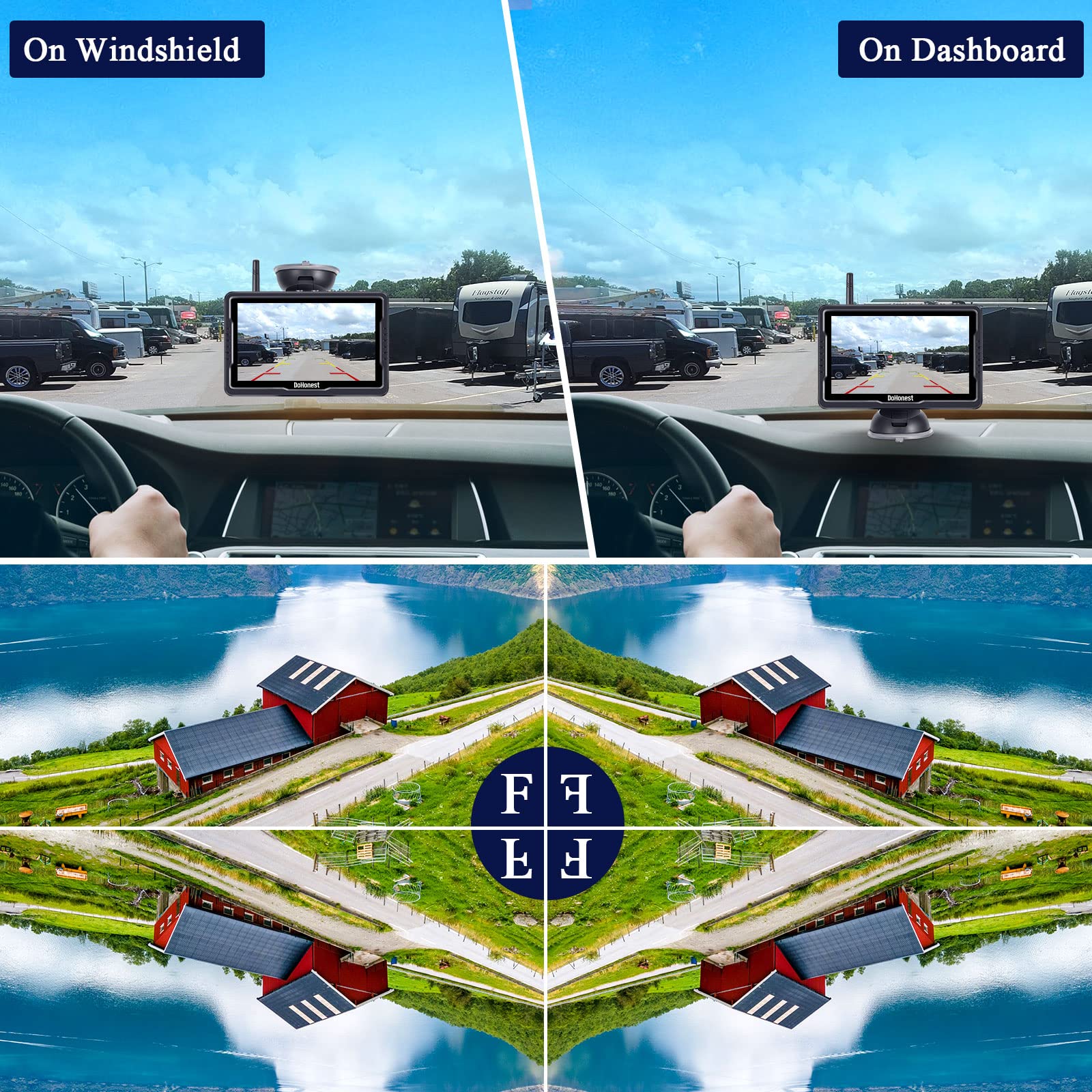 DoHonest 5 Inch Wireless Backup Camera for Car RV Camper