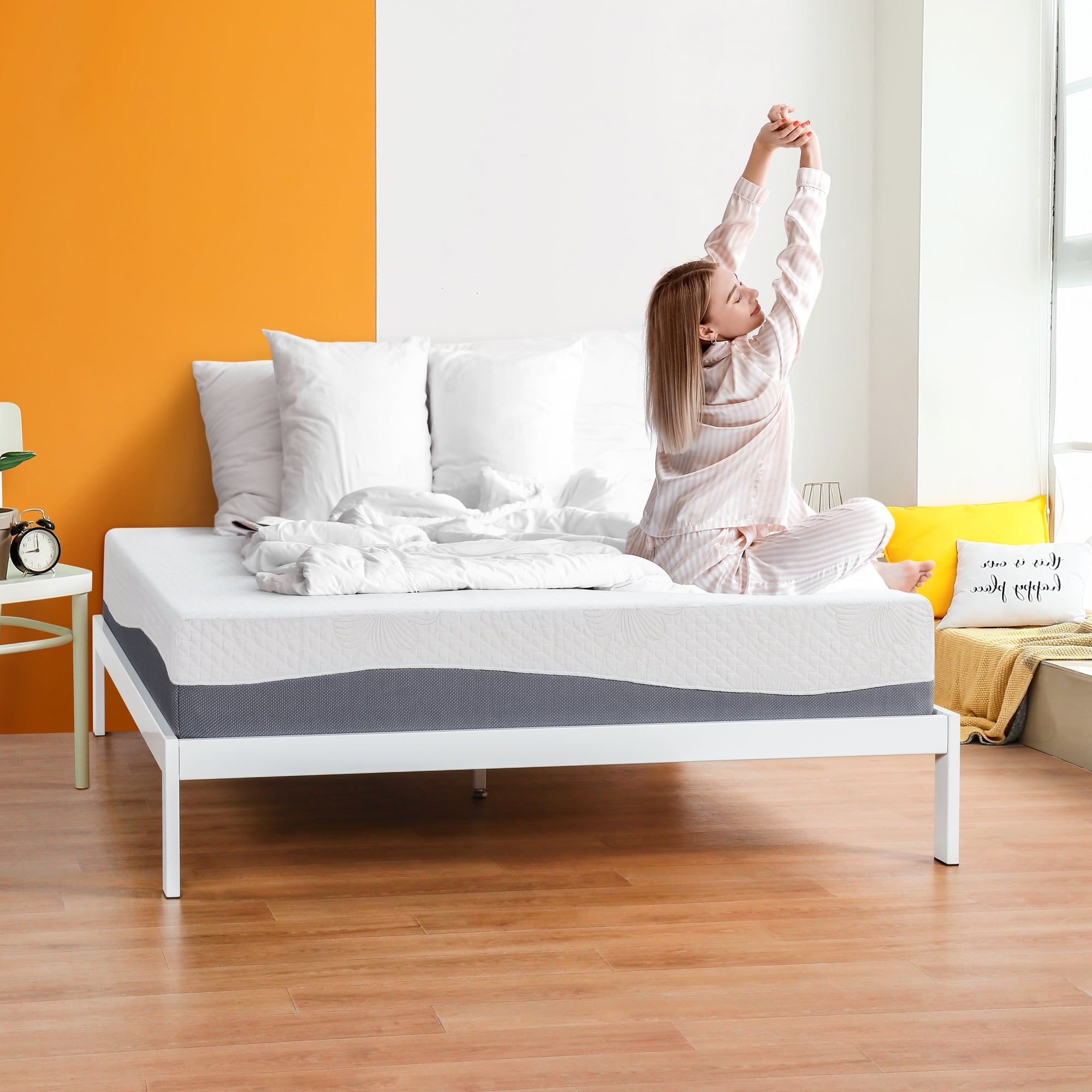 DreamGel 10 Gel Memory Foam Mattress. Full. Grey